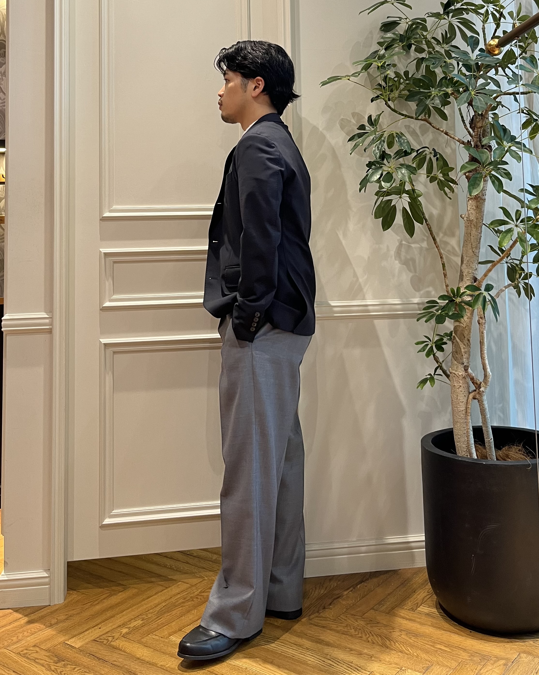 Tokuさんの「DRESSTERIOR｜【干場義雅&times;MOVB&times;DRESSTERIOR】トリプルコラボ DUPLEX COTTON ジャケット」を使ったコーディネート