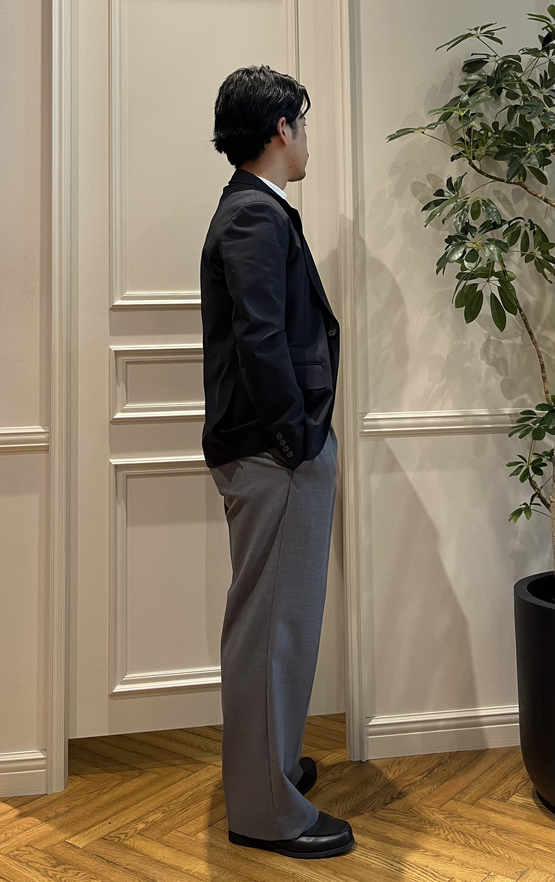 Tokuさんの「DRESSTERIOR｜【干場義雅&times;MOVB&times;DRESSTERIOR】トリプルコラボ DUPLEX COTTON ジャケット」を使ったコーディネート