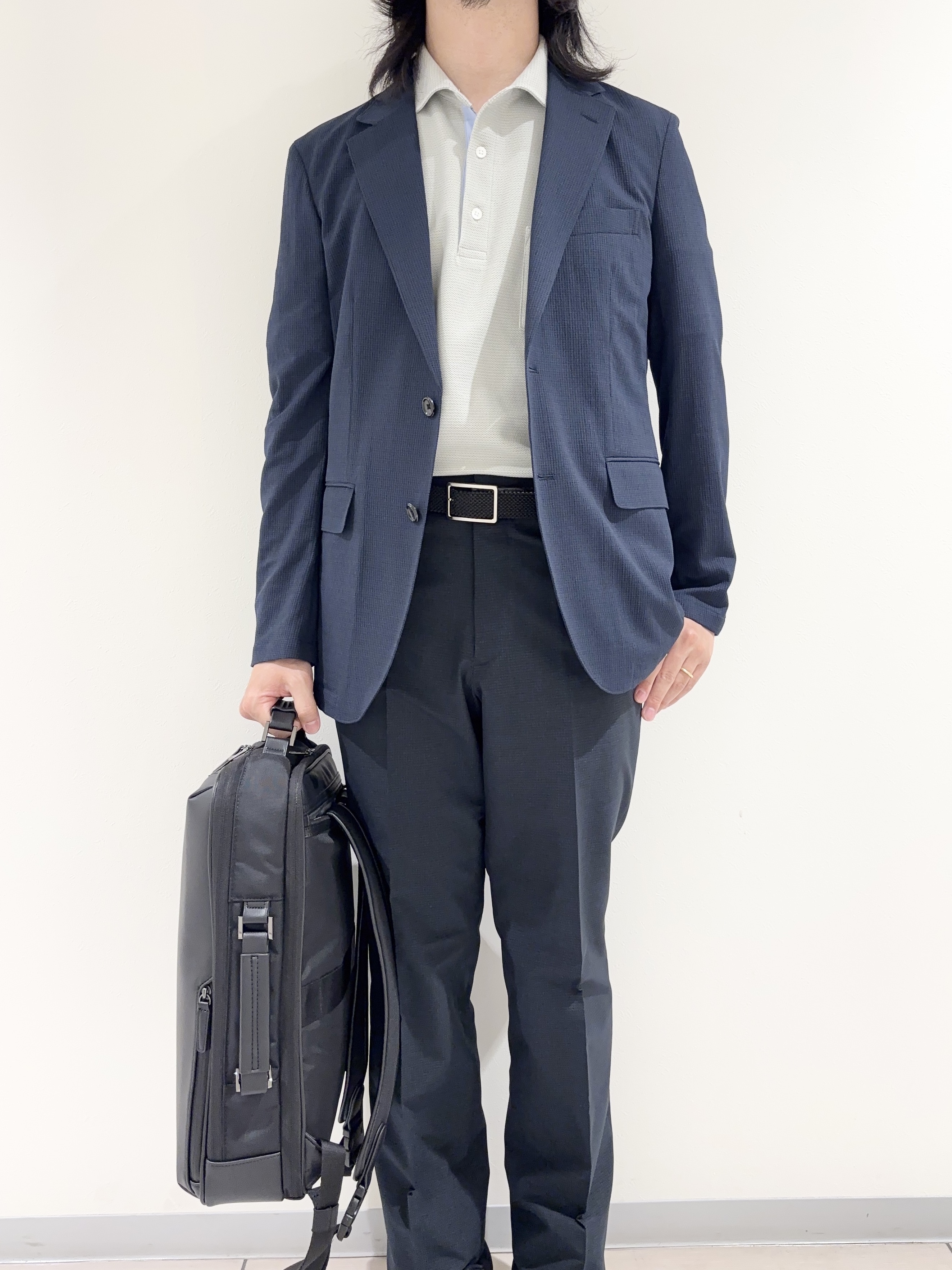 及川さんの「TAKEO KIKUCHI｜【Begin5月号掲載/通気性】トリコットサッカー ジャケット」を使ったコーディネート