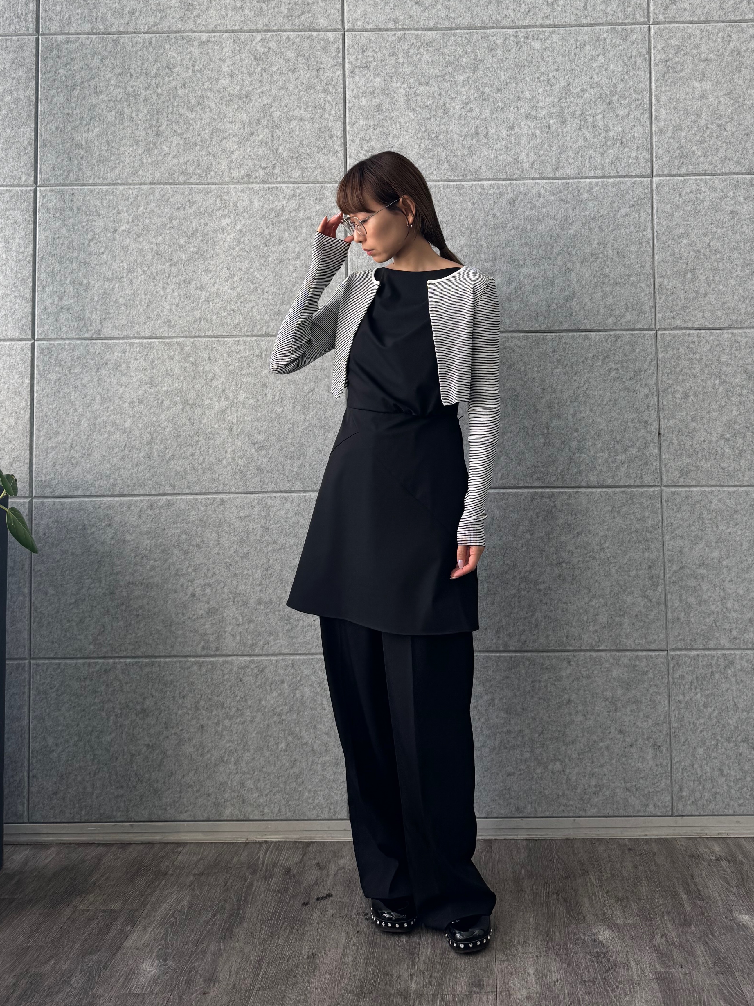 designer yukaさんの「CODE A｜apron dress」を使ったコーディネート