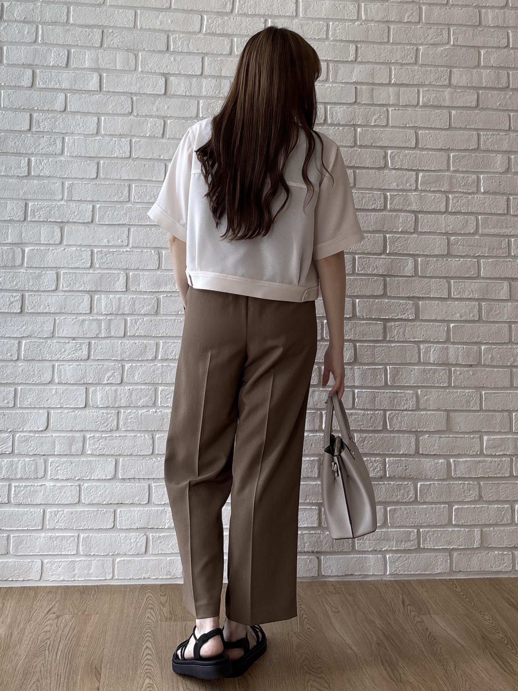 sayaさんの「grove｜【吸水速乾・通気性・洗える】衿付きハーフジャケット」を使ったコーディネート