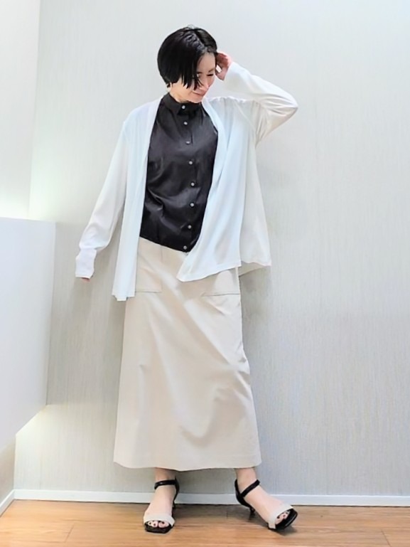 ミズタさんの「UNTITLED｜【接触冷感/UVカット/遮熱機能】フライスジャージカーディガン」を使ったコーディネート