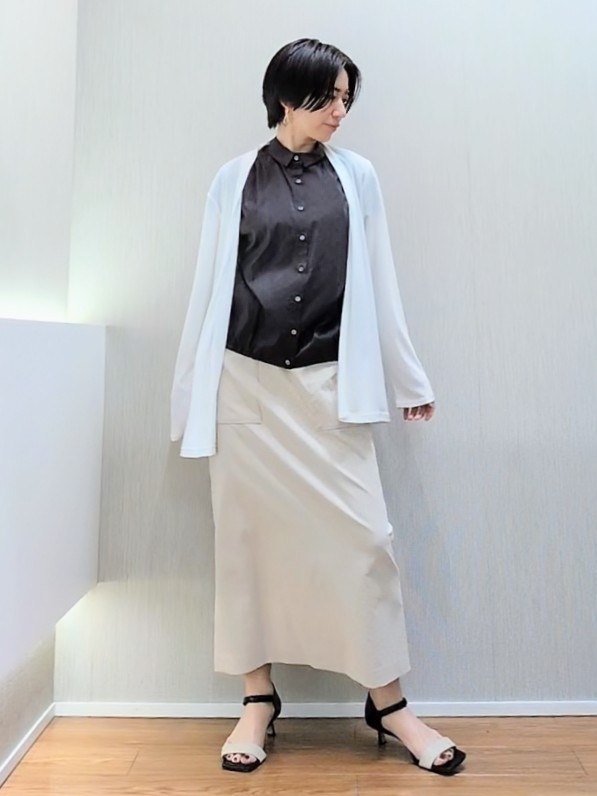 ミズタさんの「UNTITLED｜【接触冷感/UVカット/遮熱機能】フライスジャージカーディガン」を使ったコーディネート
