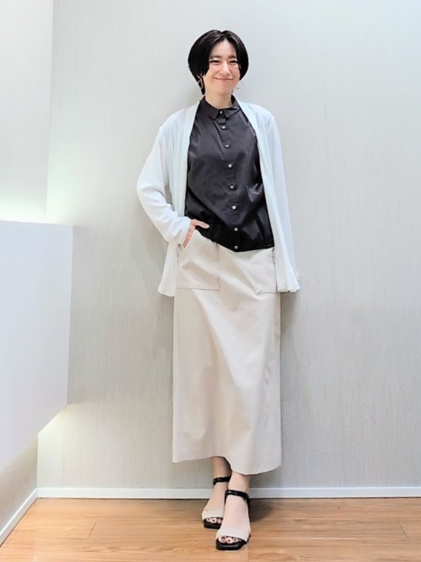 ミズタさんの「UNTITLED｜【接触冷感/UVカット/遮熱機能】フライスジャージカーディガン」を使ったコーディネート