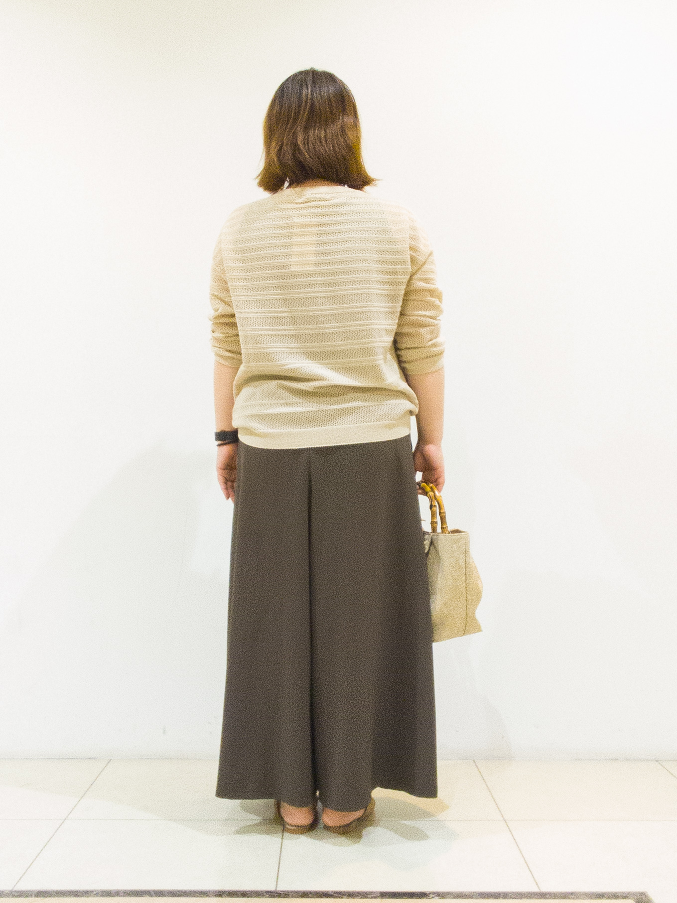 takedaさんの「UNTITLED｜◆メッシュ柄ボーダーニット」を使ったコーディネート