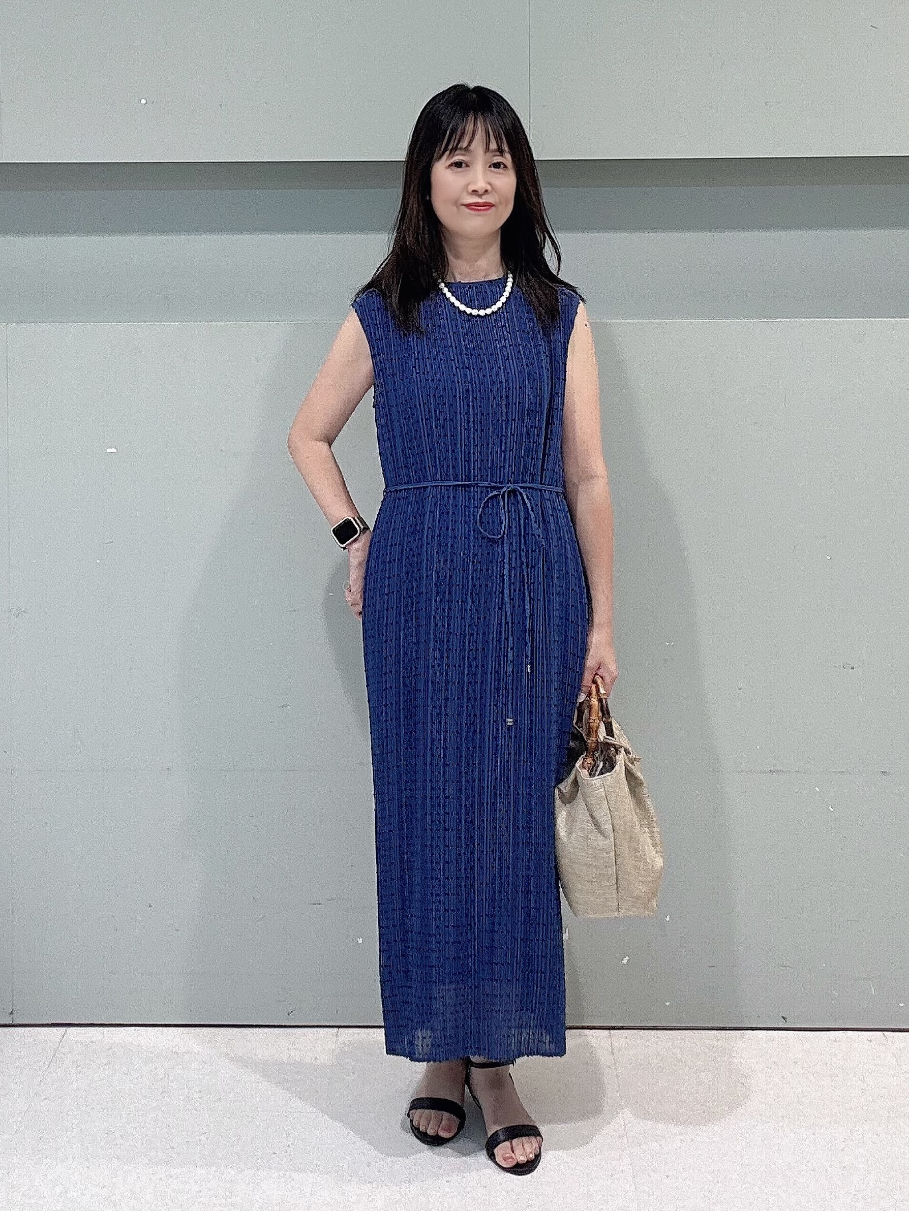 makiさんの「UNTITLED｜◆【9色展開/アンサンブル可】コットンクルーネックカーディガン」を使ったコーディネート