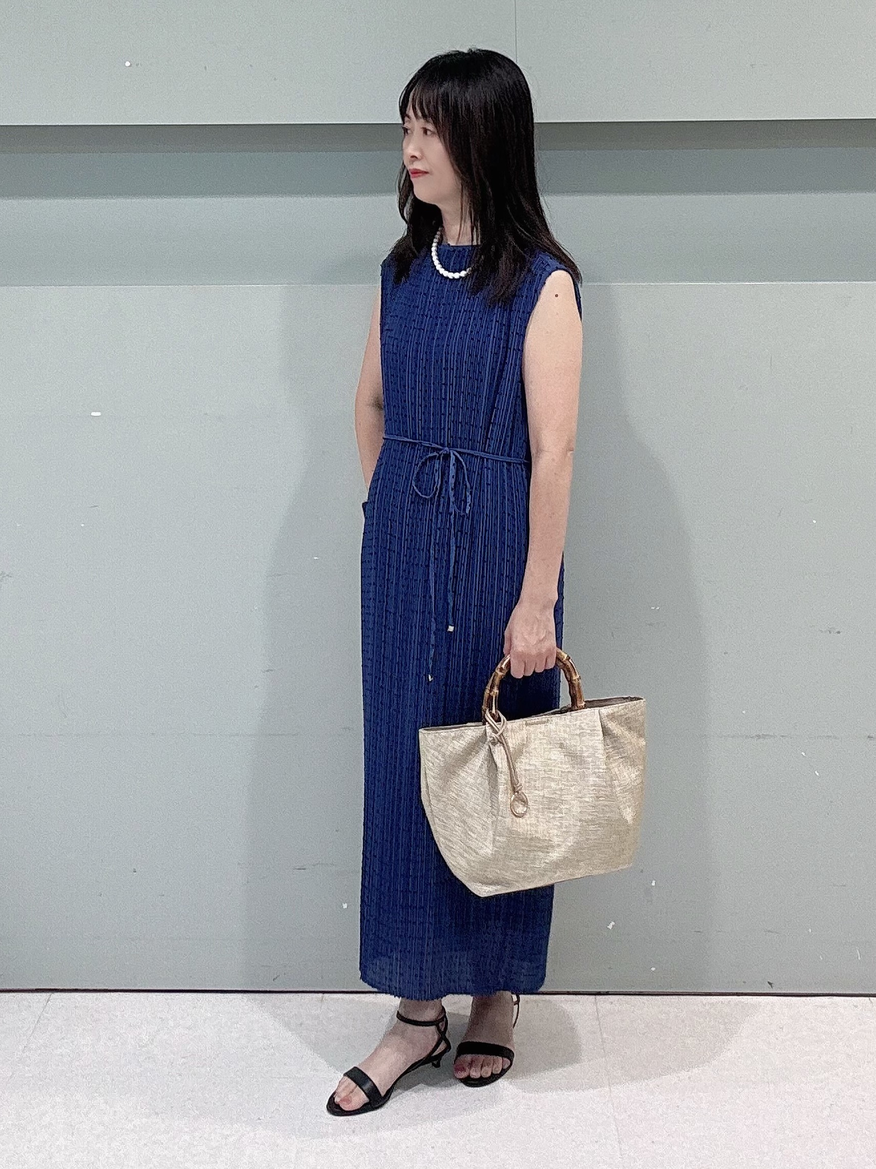 makiさんの「UNTITLED｜◆【9色展開/アンサンブル可】コットンクルーネックカーディガン」を使ったコーディネート