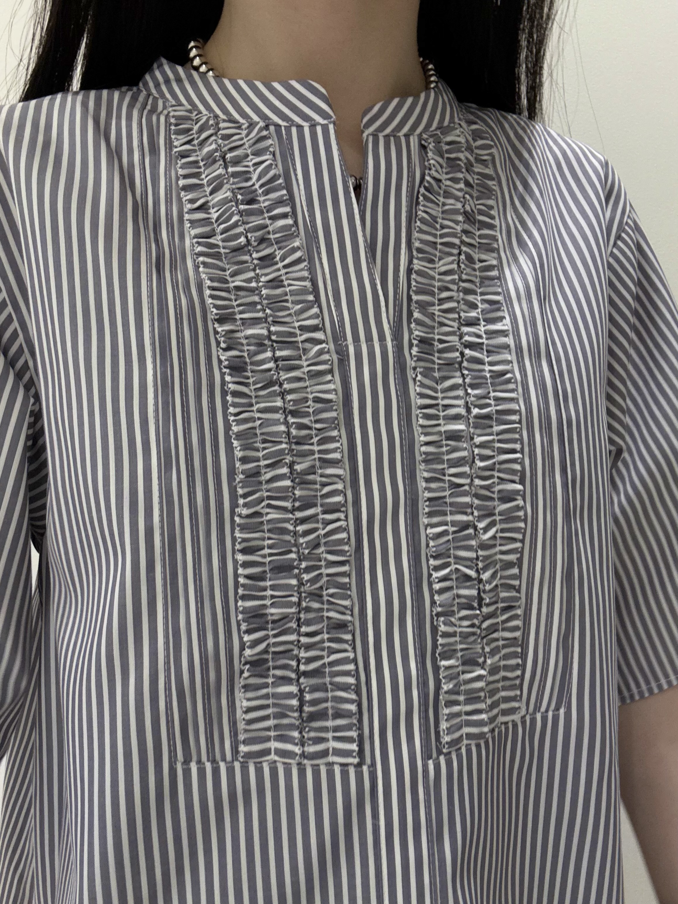 KEIKOさんの「INDIVI｜【接触冷感／2WAY】カシュクールリネンシャツ」を使ったコーディネート