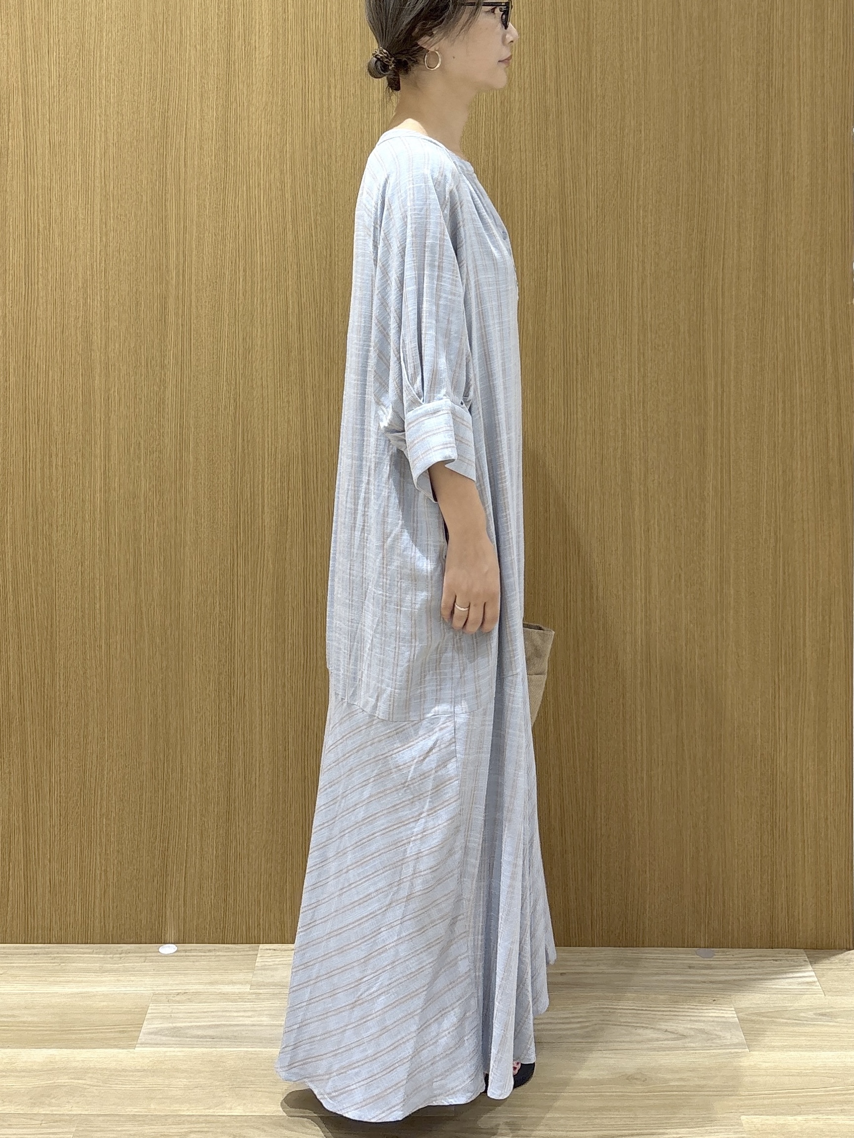 たけねぇさんの「OPAQUE.CLIP｜キーネックロングワンピース【洗える】」を使ったコーディネート