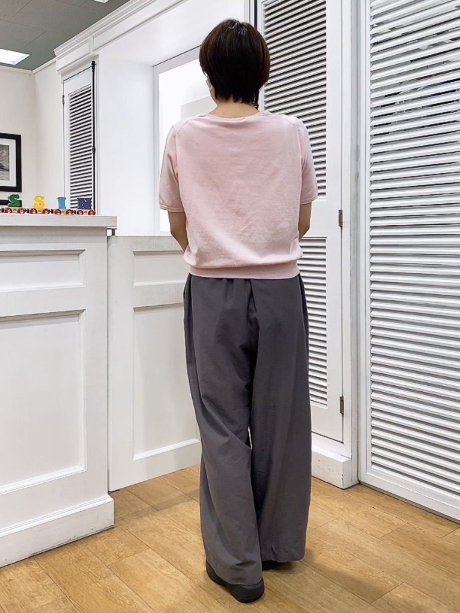 Hamaさんの「Dessin｜【9色展開/接触冷感/UVカット】ドライタッチサマーニットT」を使ったコーディネート