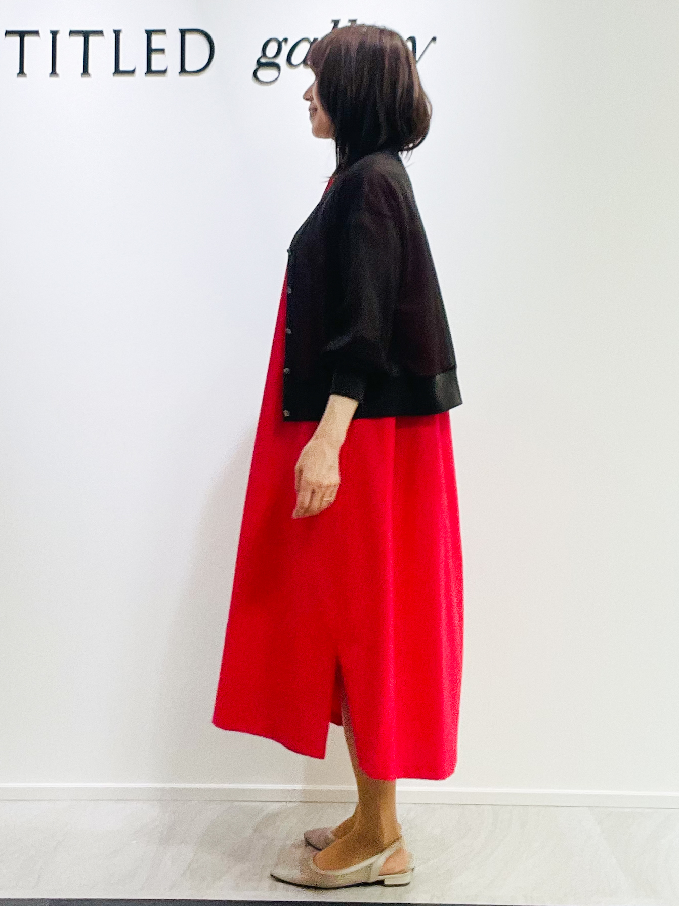 めいさんの「UNTITLED｜【UV/接触冷感/遮熱/通気性】スラブバンドカラーワンピース」を使ったコーディネート