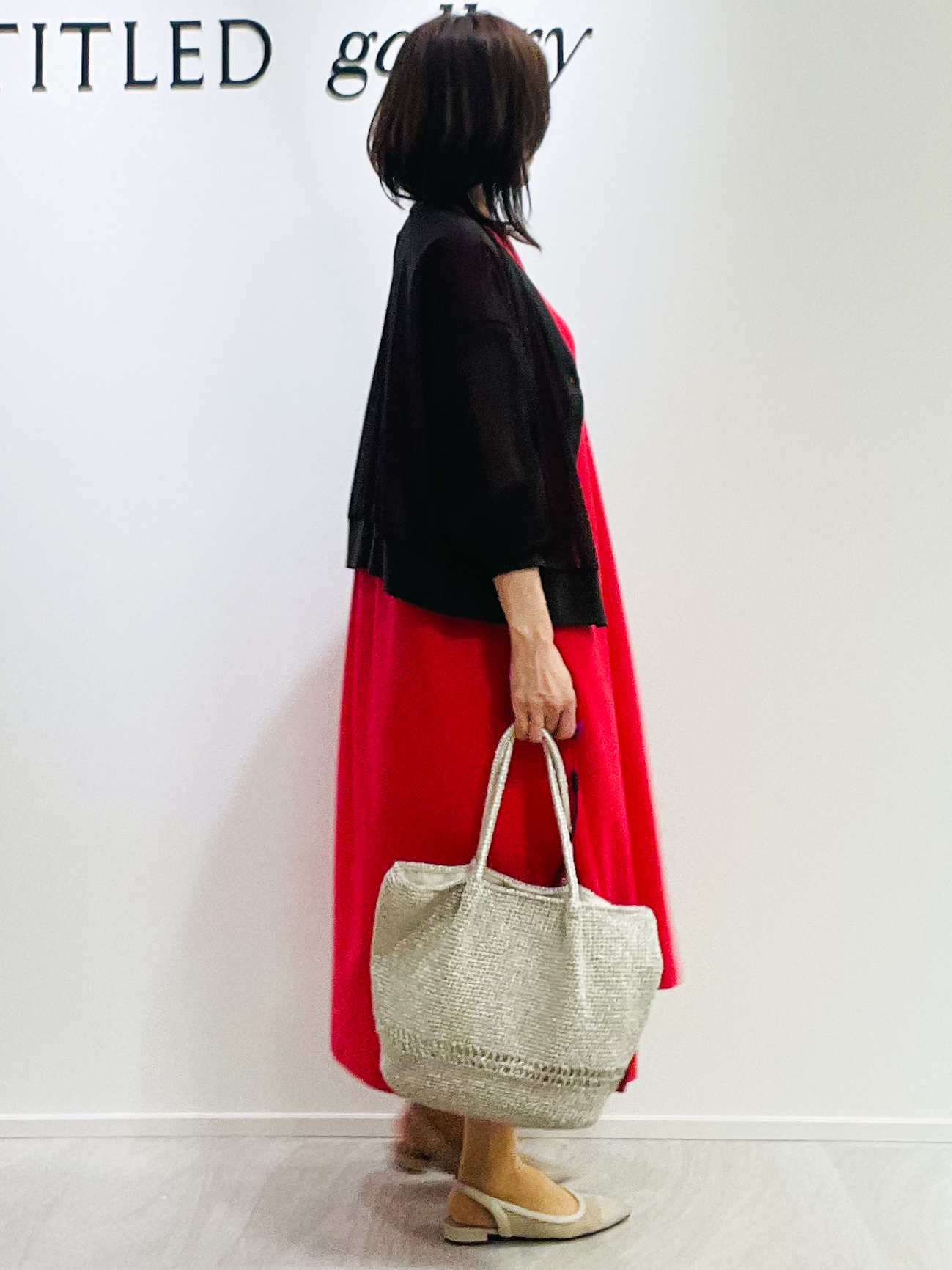 めいさんの「UNTITLED｜【UV/接触冷感/遮熱/通気性】スラブバンドカラーワンピース」を使ったコーディネート