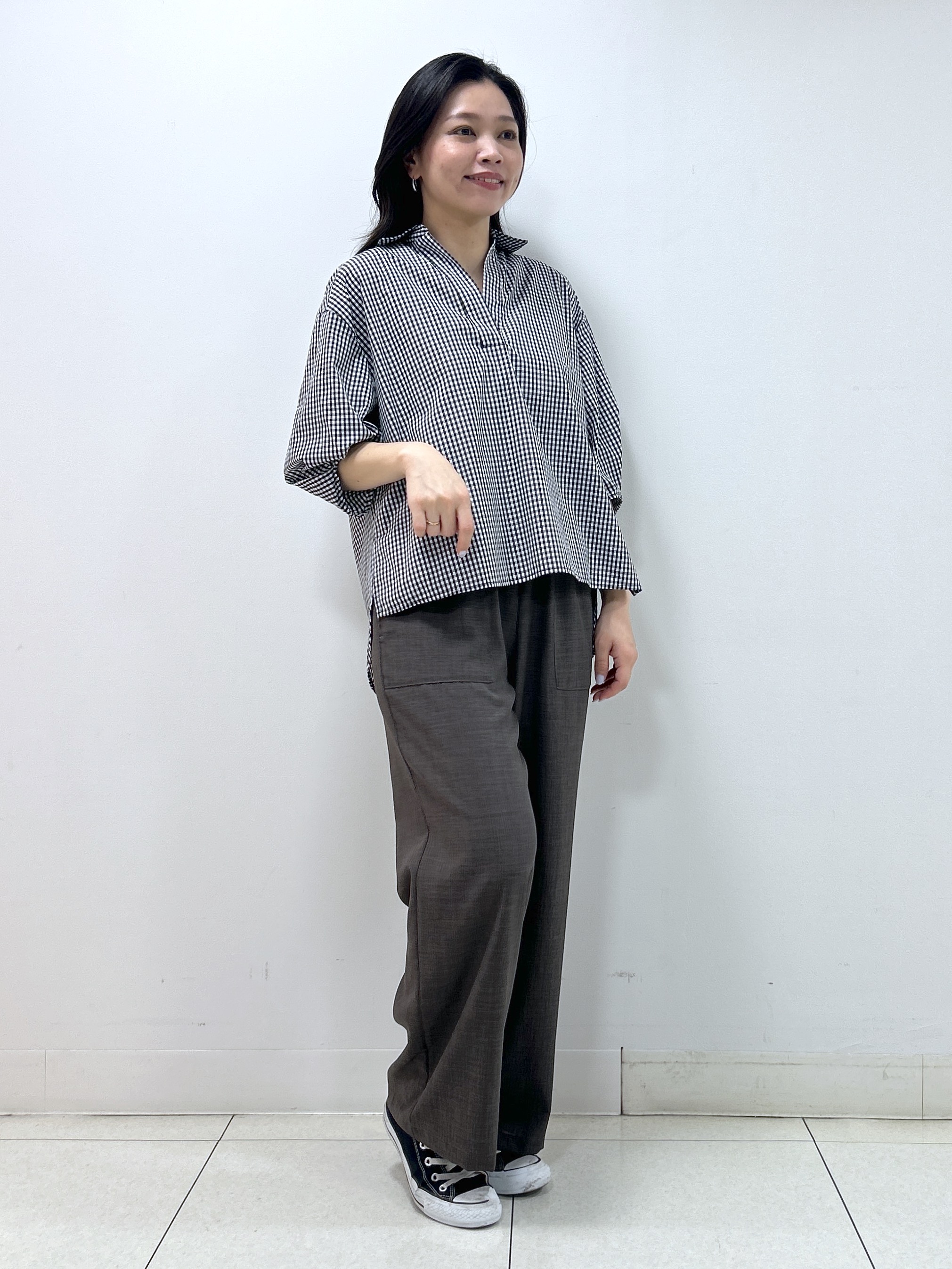 Kaiさんの「Dessin｜【洗える】スキッパーシャツブラウス」を使ったコーディネート