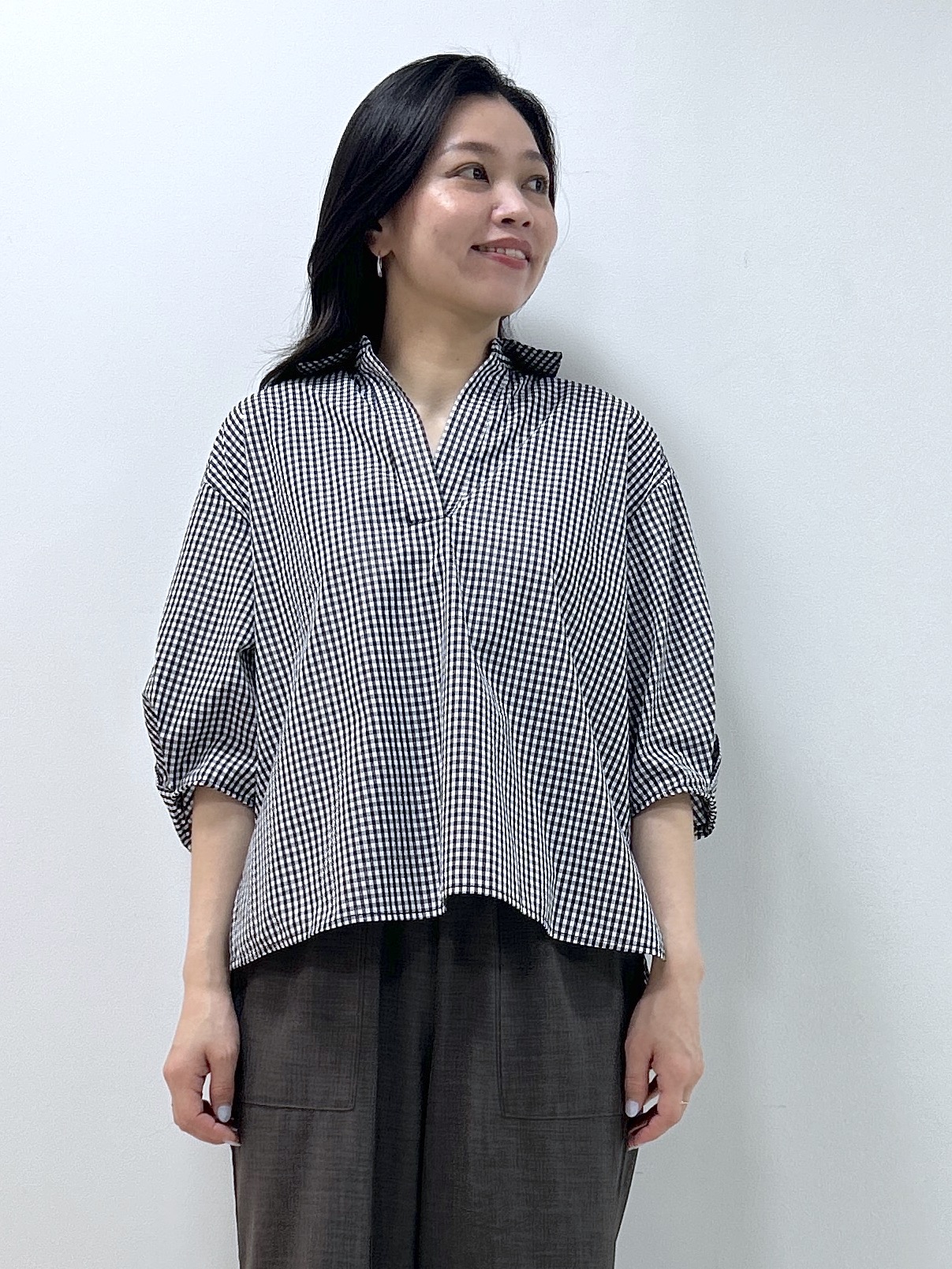 Kaiさんの「Dessin｜【洗える】スキッパーシャツブラウス」を使ったコーディネート