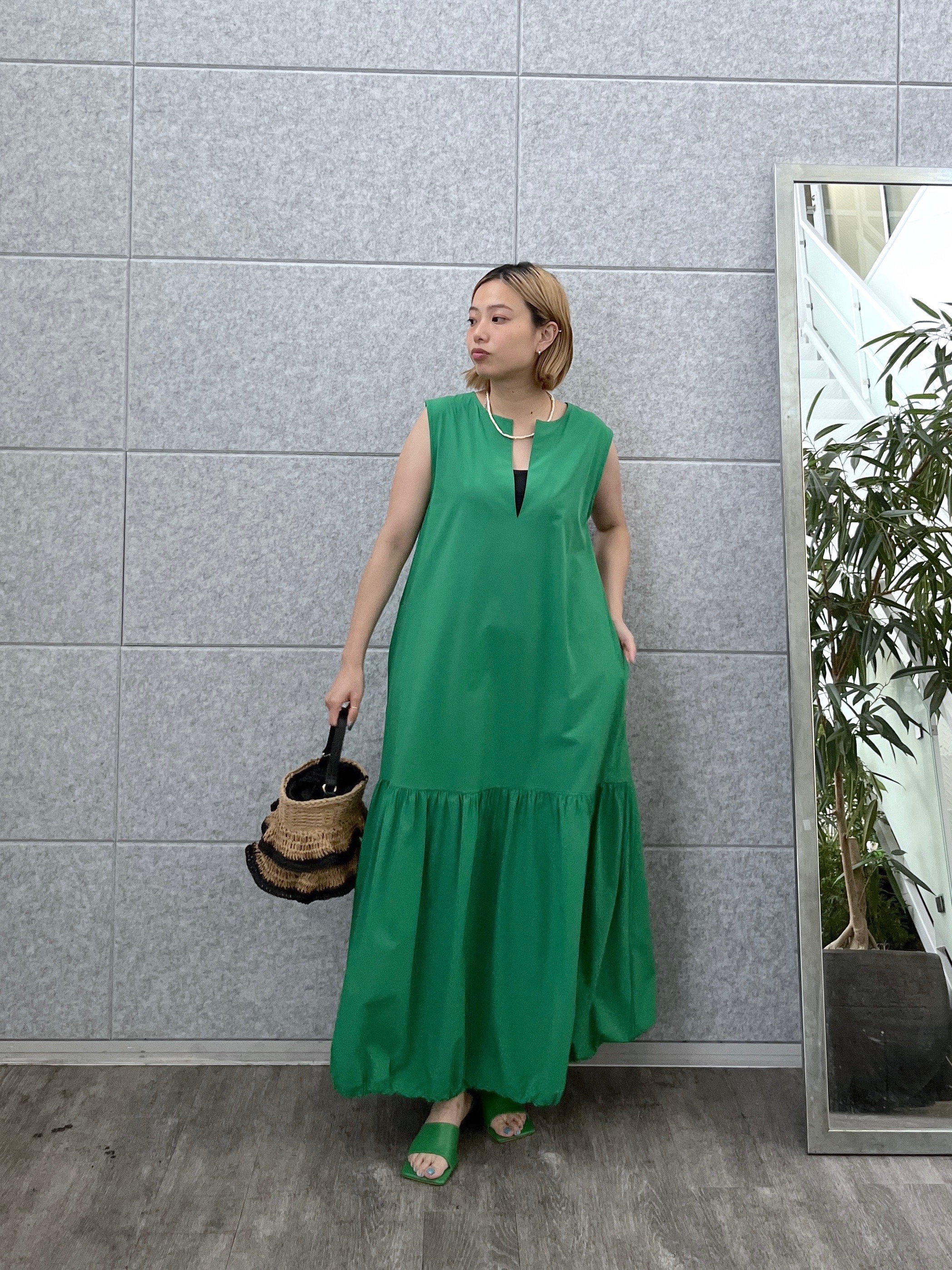 Harukaさんの「INDIVI｜2WAYスキッパーワンピース【再入荷／接触冷感】」を使ったコーディネート