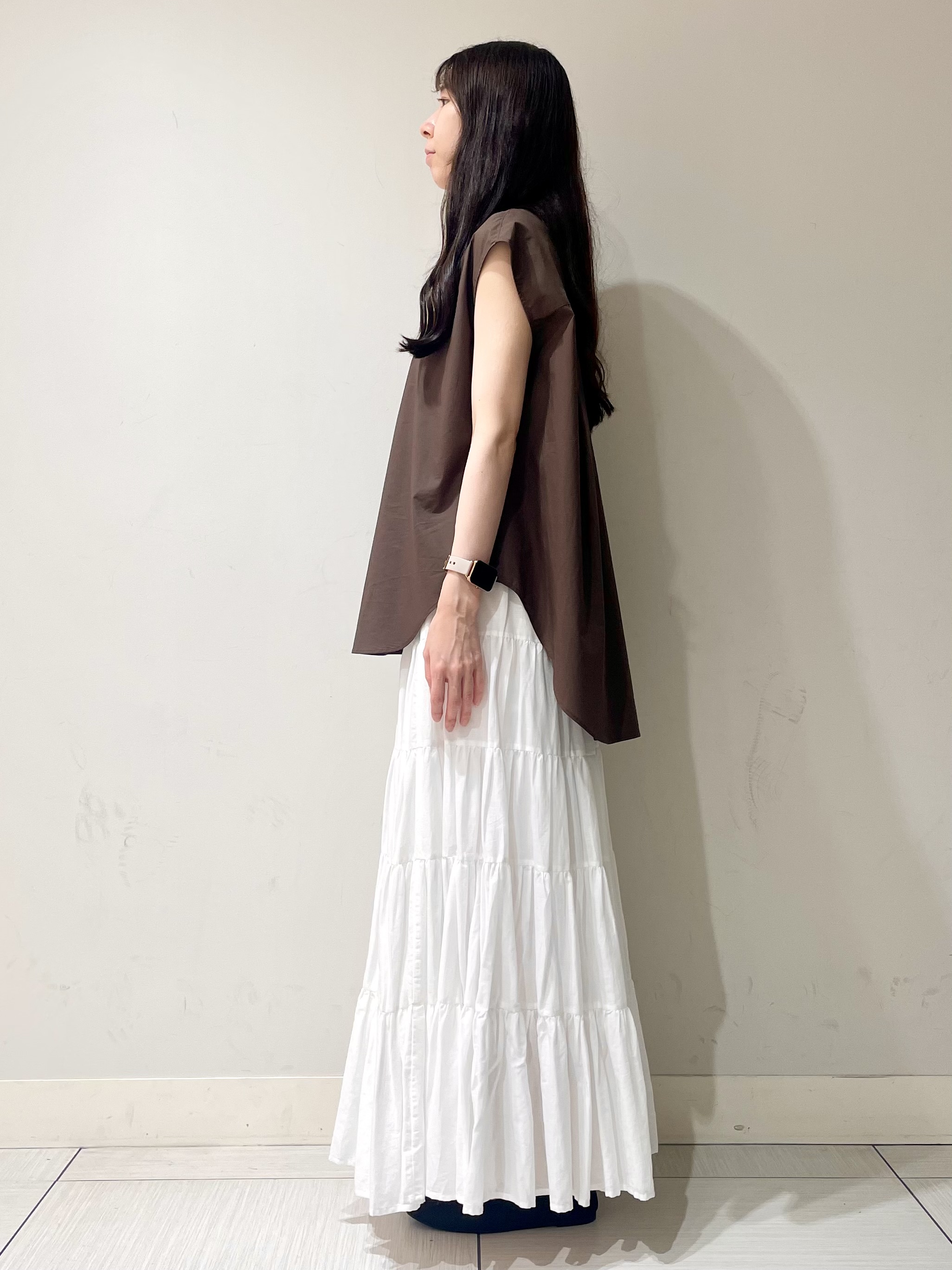 ことさんの「DRESSTERIOR｜フレンチスリーブ スキッパーブラウス」を使ったコーディネート