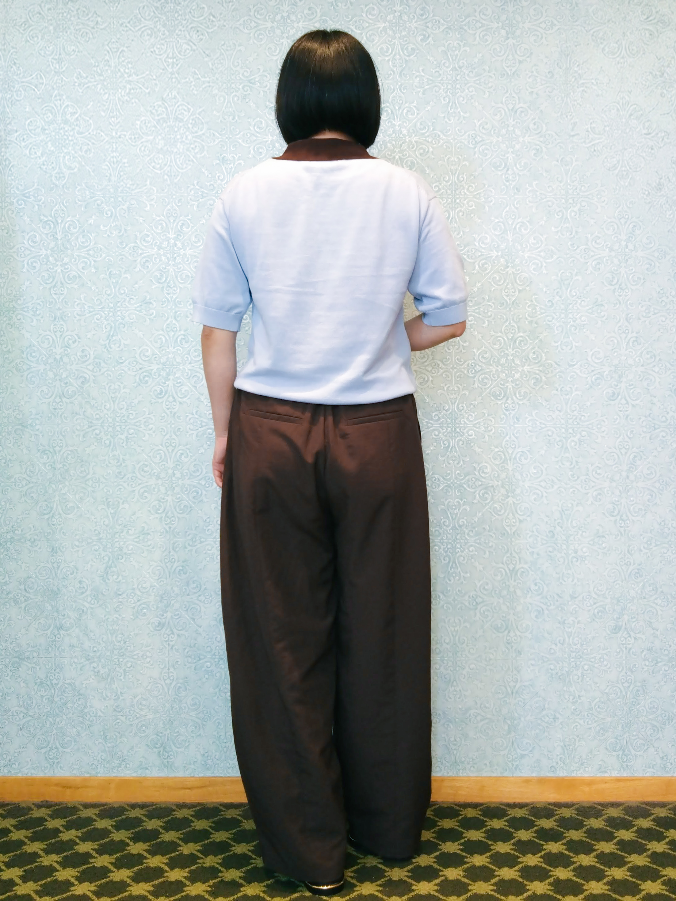 みいさんの「index｜ビッグポロ衿ニット【洗濯機OK】」を使ったコーディネート
