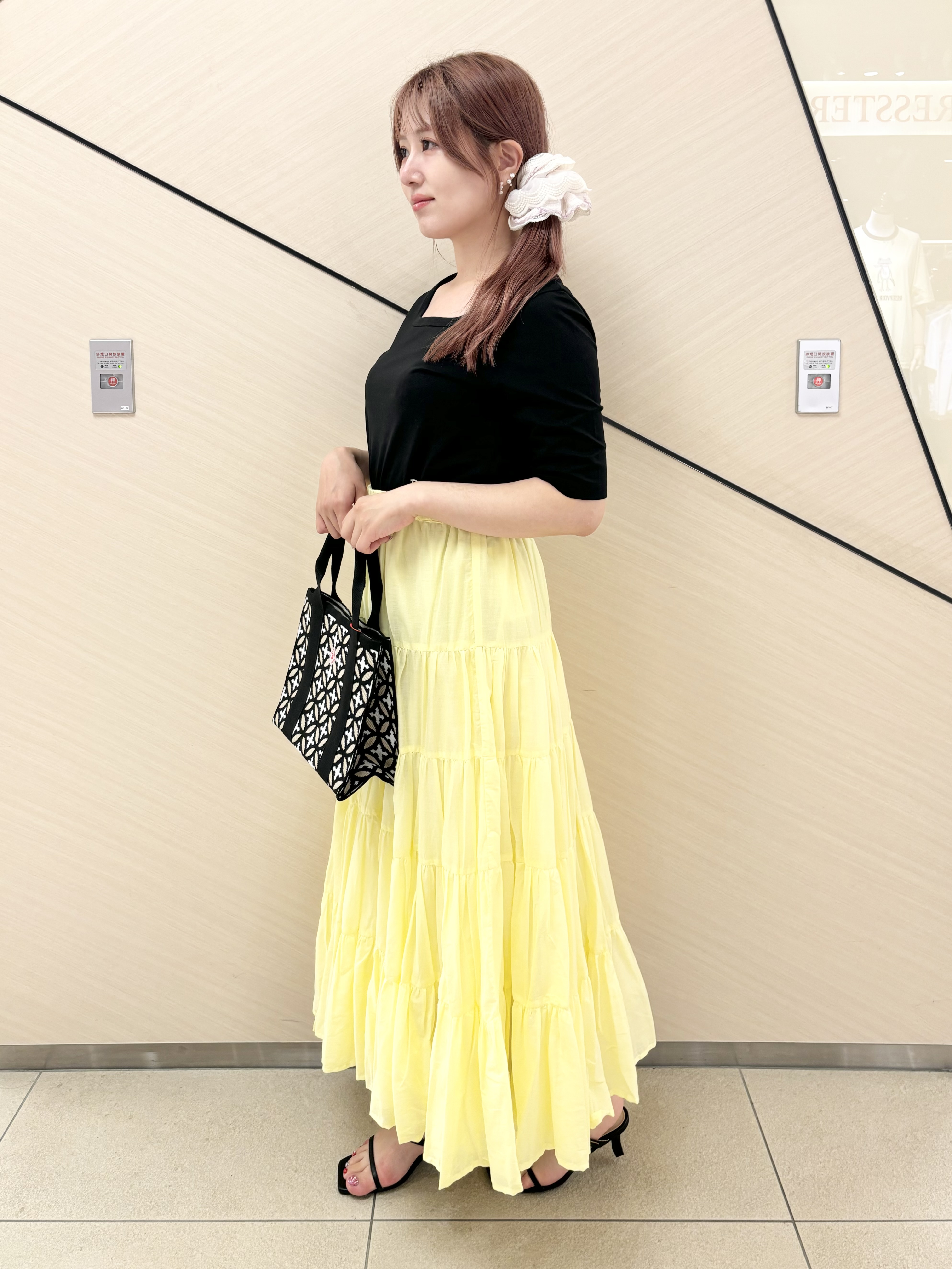 Rinaさんの「DRESSTERIOR｜【再入荷】コットンボイルティアードスカート」を使ったコーディネート