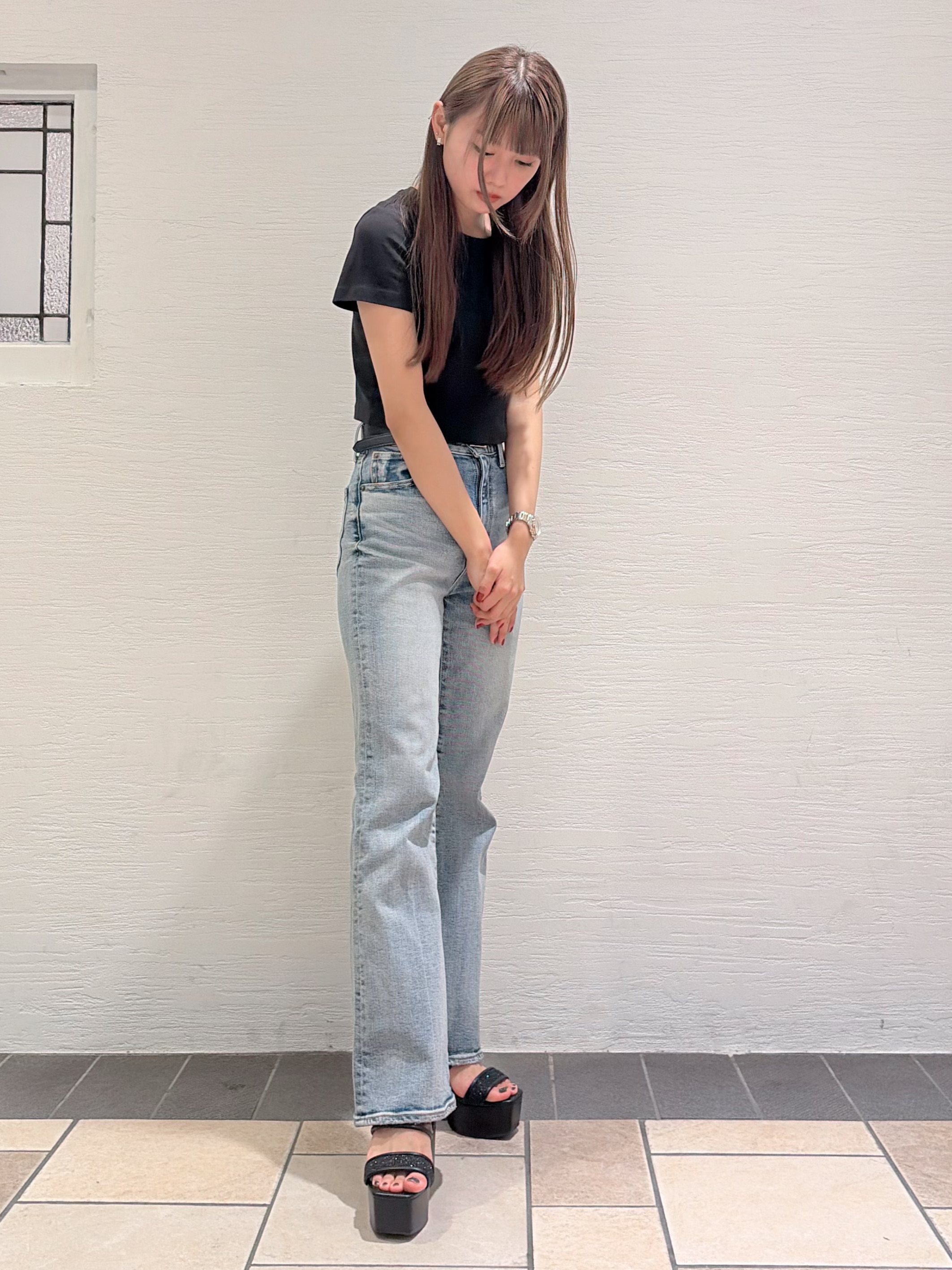 suzuhaさんの「ESPERANZA｜【ラク盛り】厚底ミュールサンダル」を使ったコーディネート