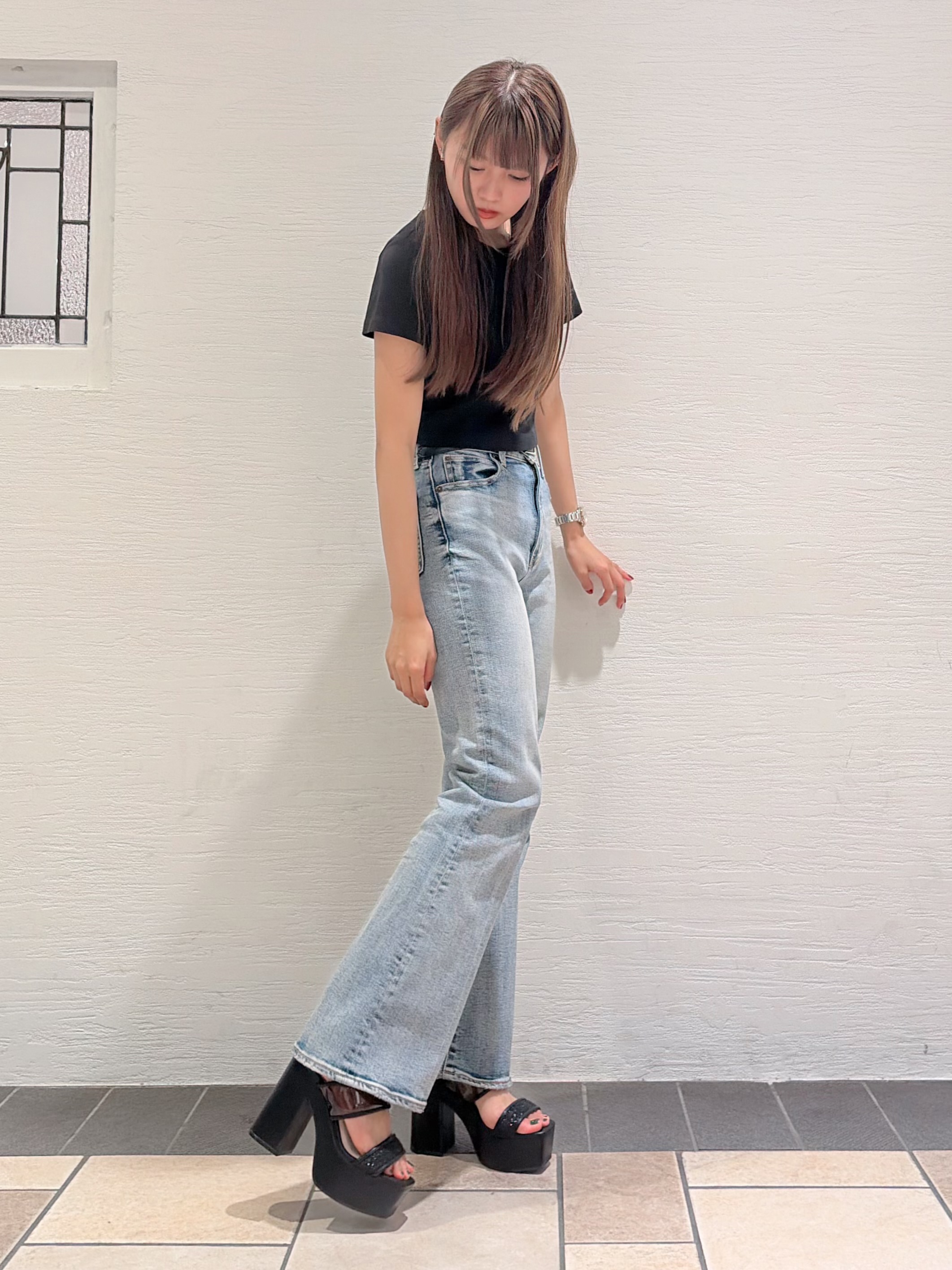 suzuhaさんの「ESPERANZA｜【ラク盛り】厚底ミュールサンダル」を使ったコーディネート