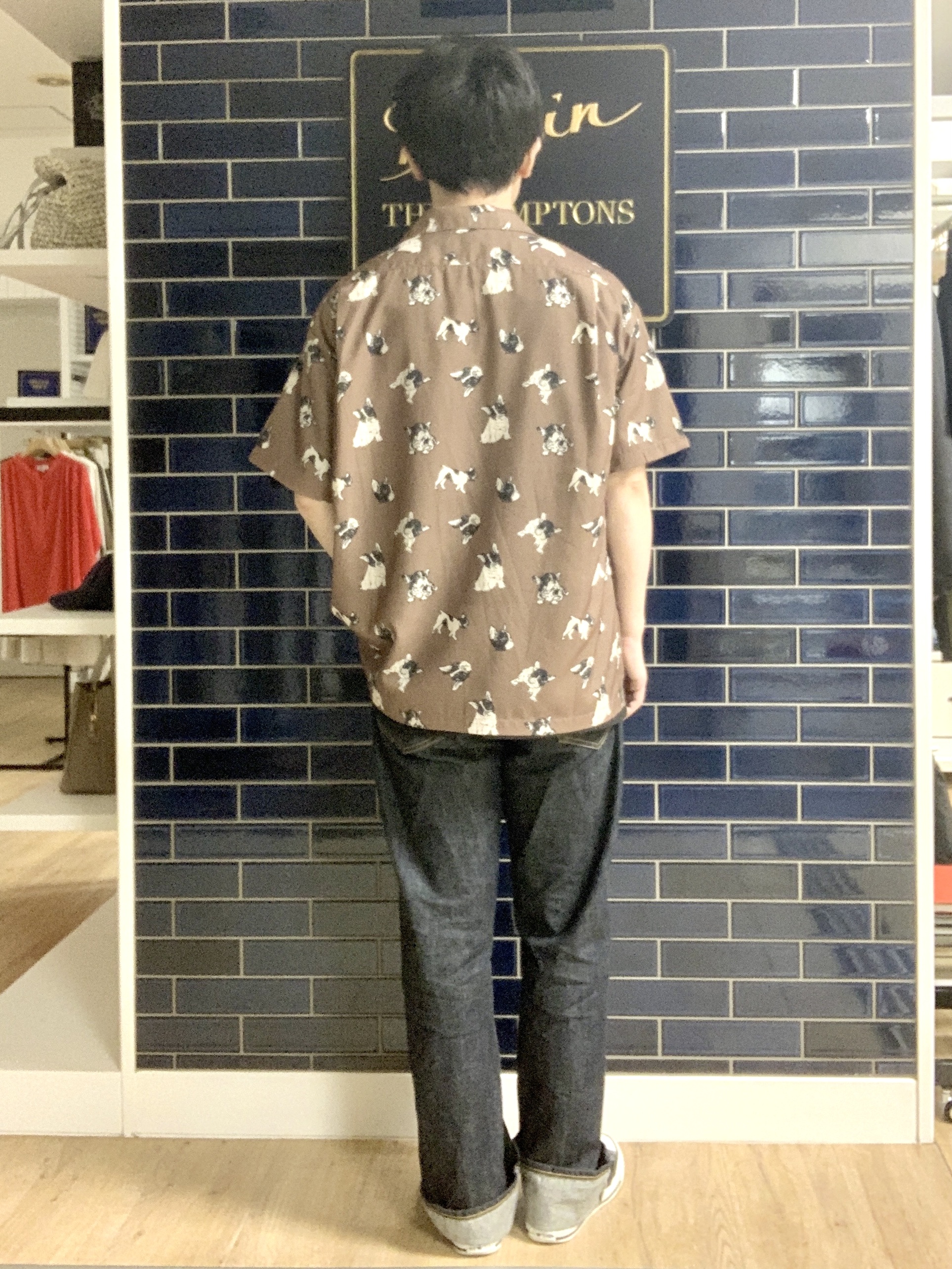 Takaさんの「Dessin｜【洗える】ドッグモチーフプリントシャツ」を使ったコーディネート