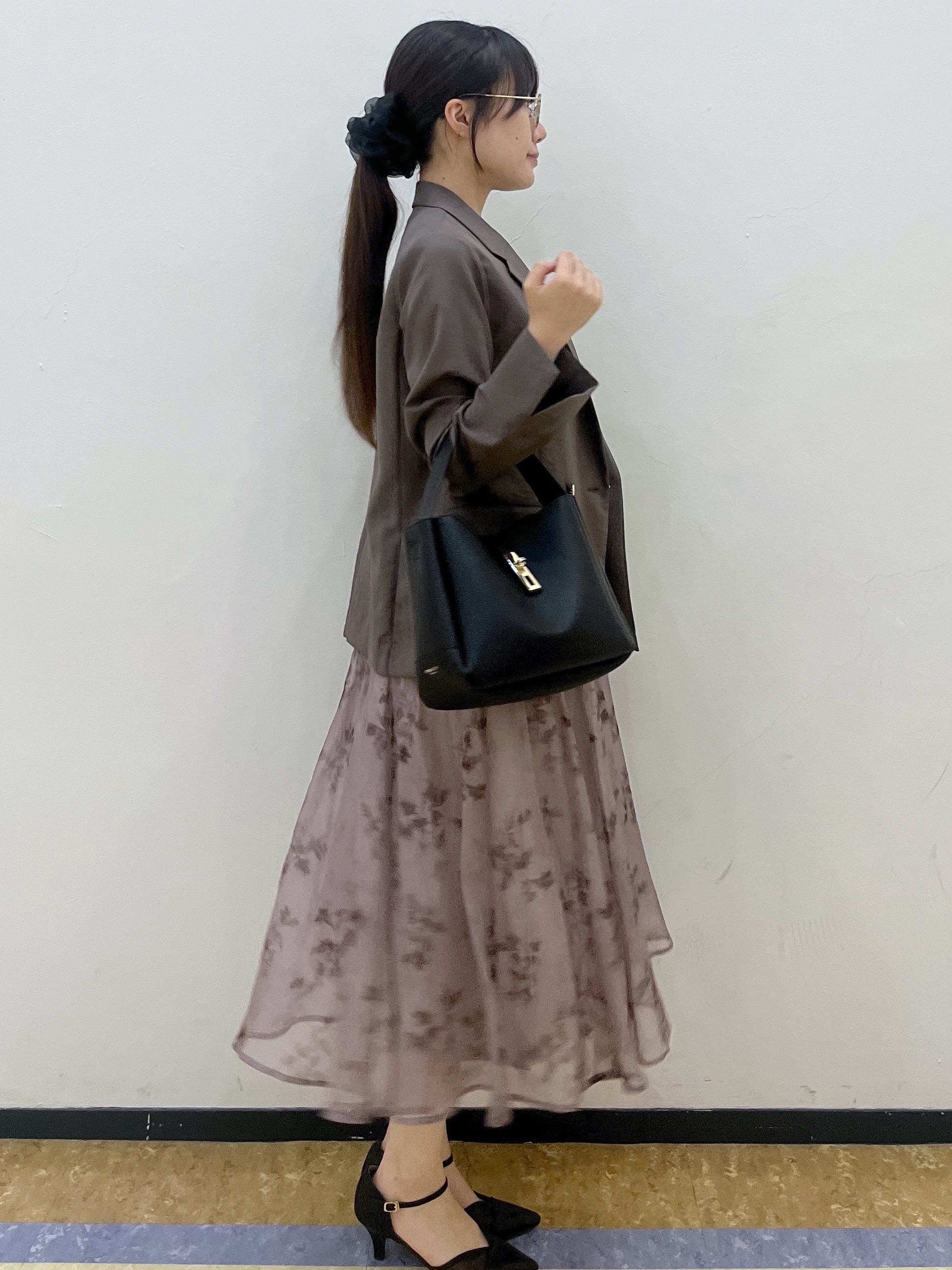Rさんの「index｜《再入荷》ダブルブレストテーラードジャケット【接触冷感／吸水速乾／イージーアイロン／防シワ／洗濯機O」を使ったコーディネート