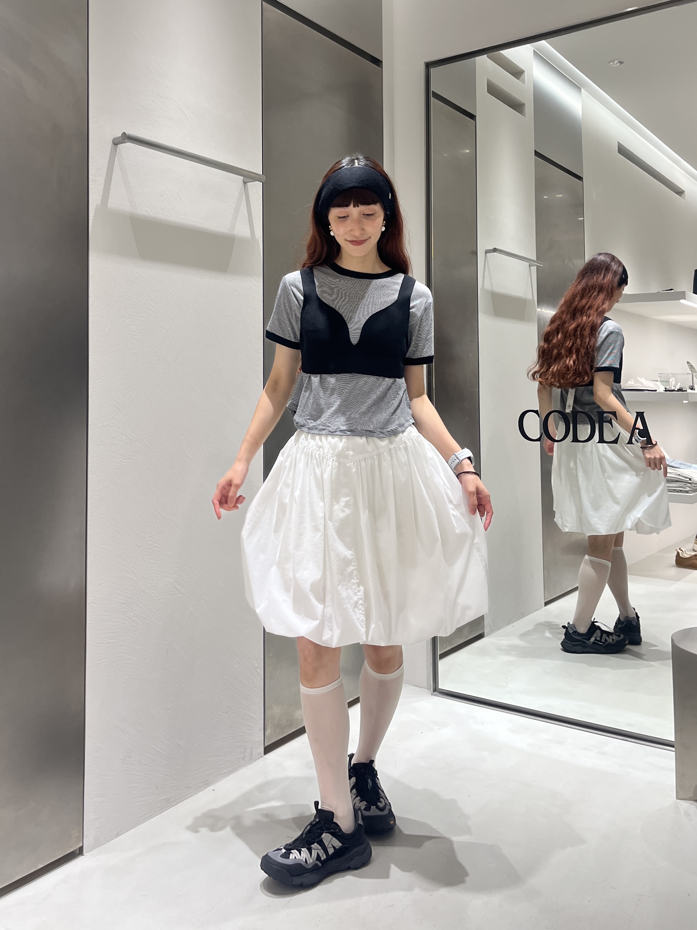 Rielさんの「CODE A｜balloon easy skirt」を使ったコーディネート