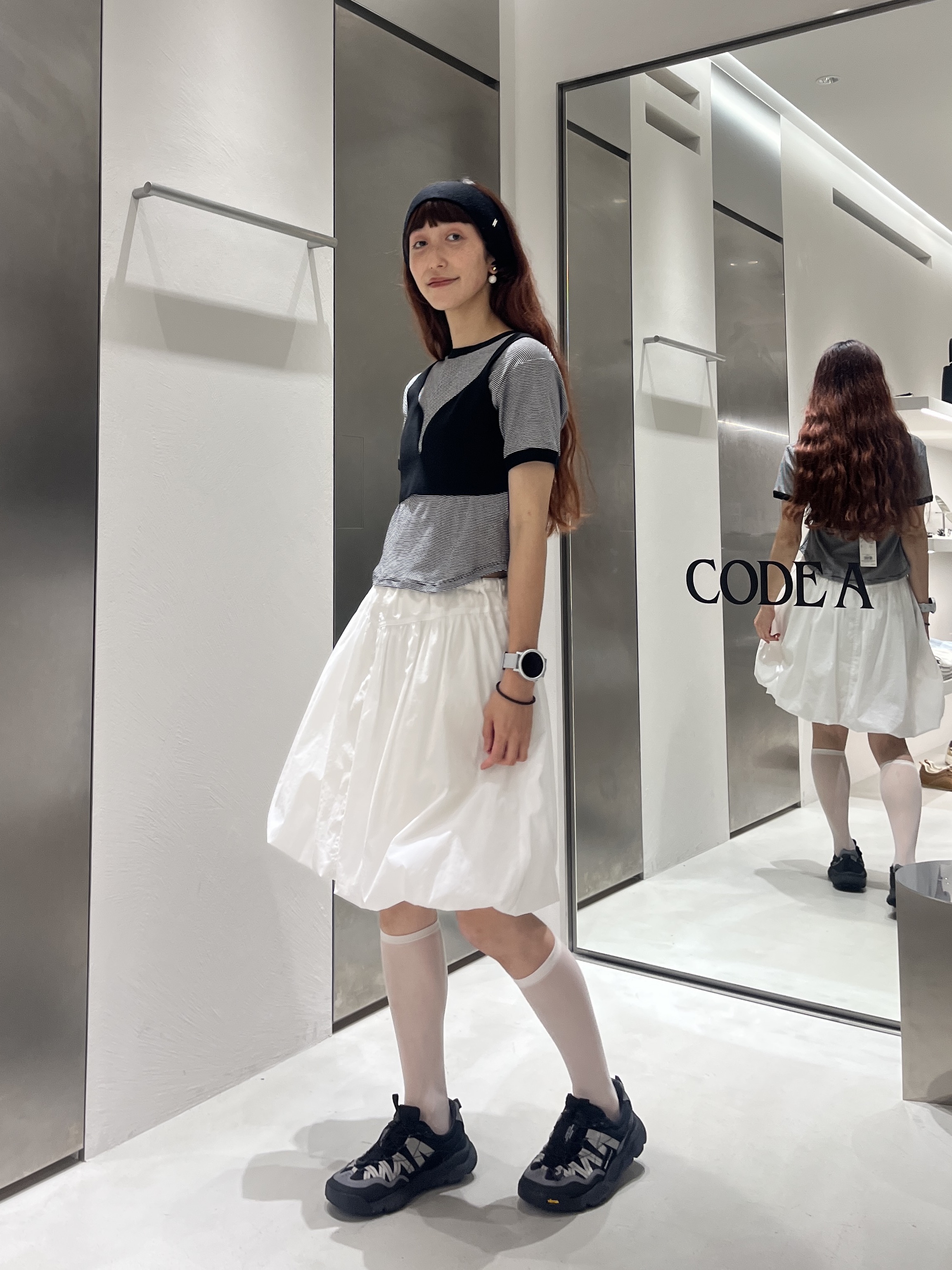 Rielさんの「CODE A｜balloon easy skirt」を使ったコーディネート