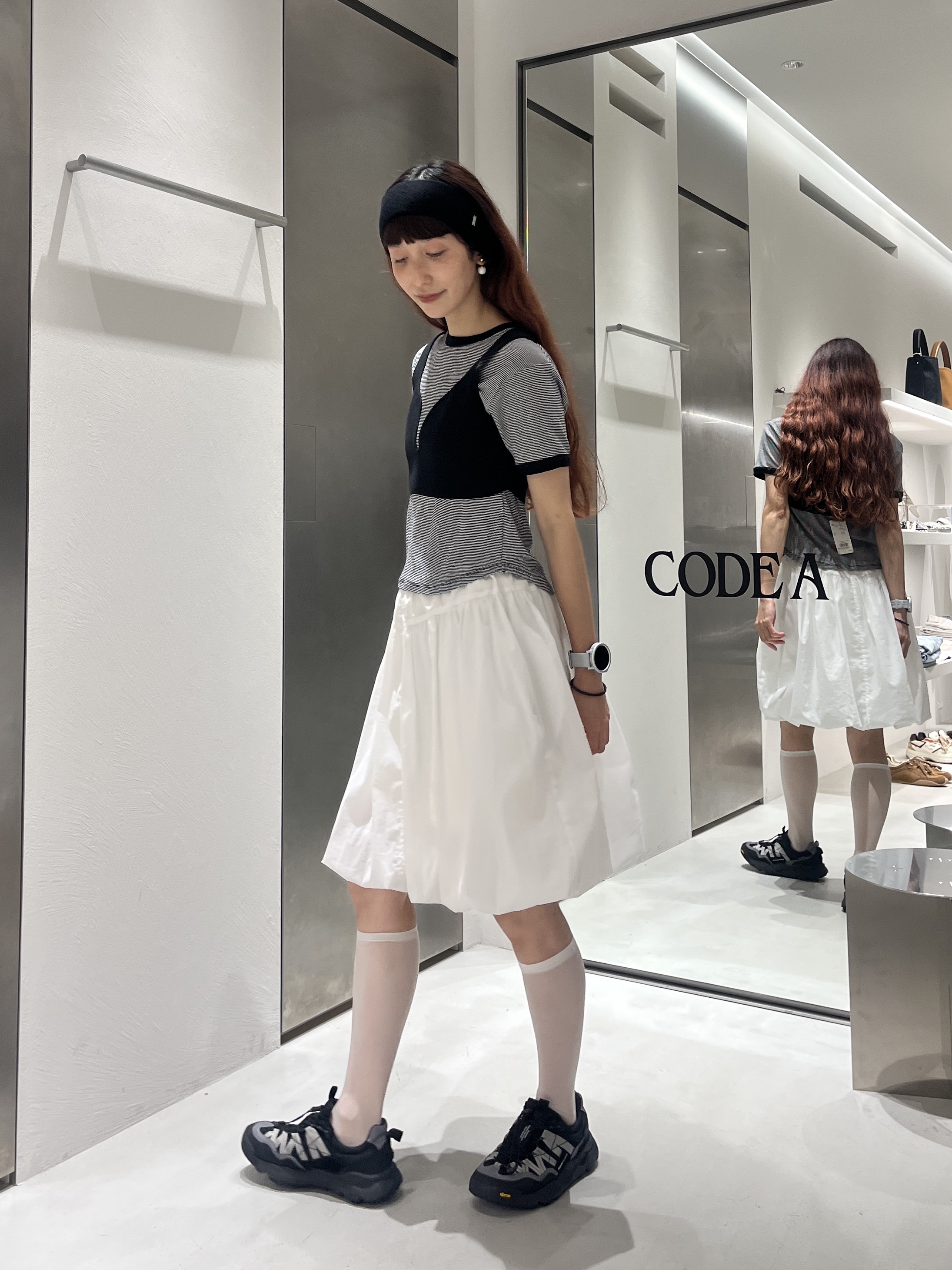 Rielさんの「CODE A｜balloon easy skirt」を使ったコーディネート