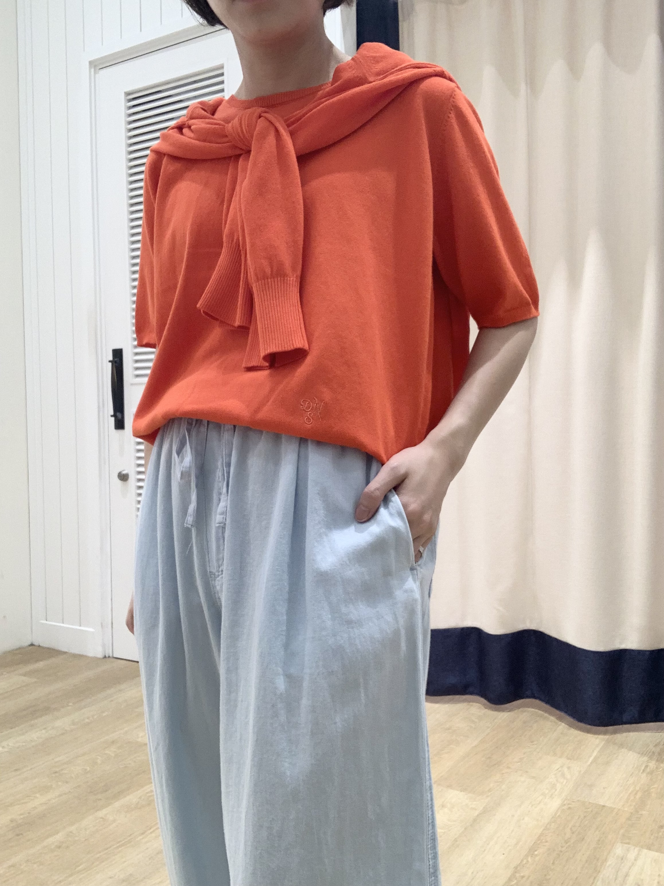IMARIさんの「Dessin｜【9色展開/接触冷感/UVカット】ドライタッチサマーニットT」を使ったコーディネート