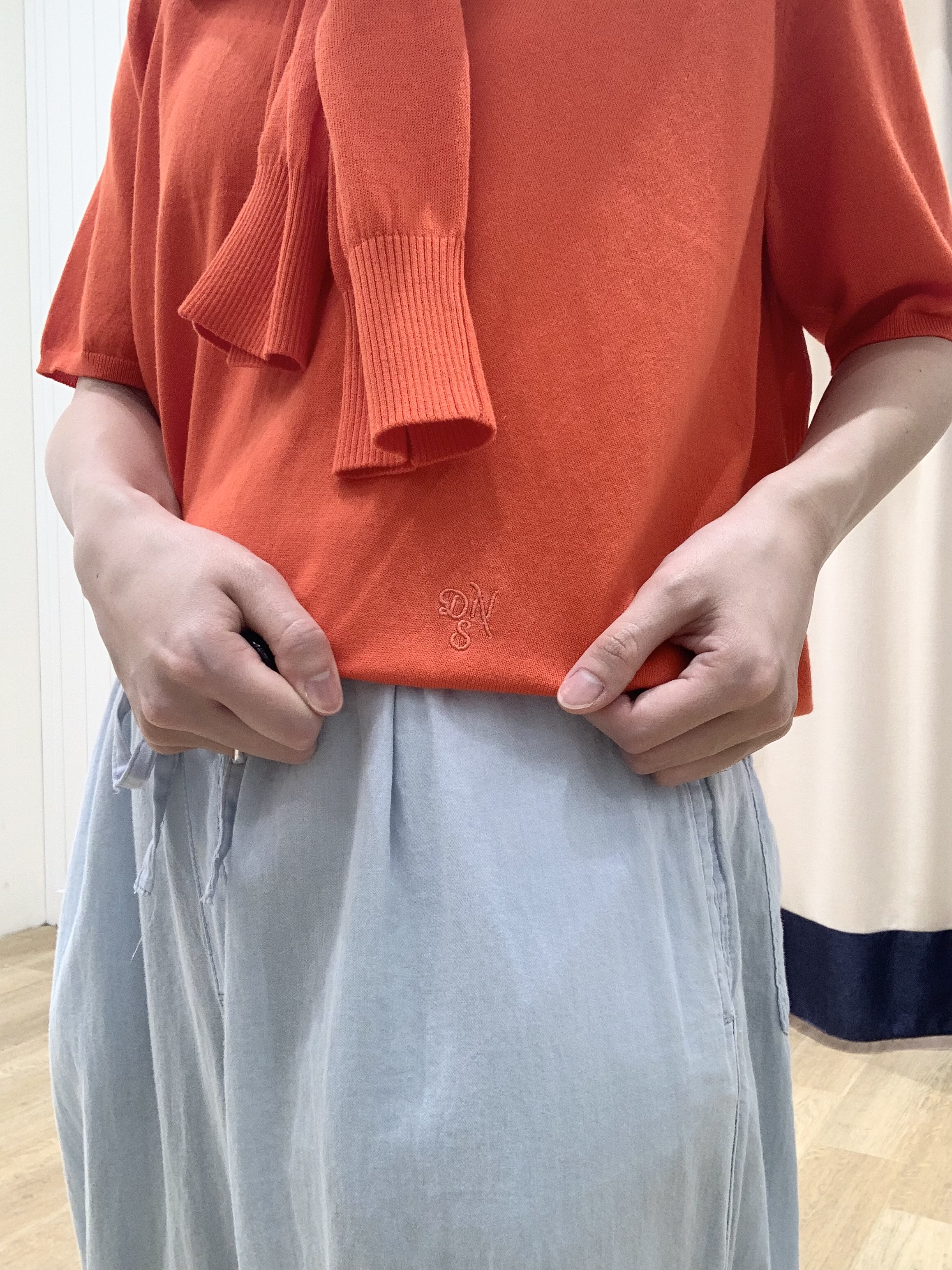 IMARIさんの「Dessin｜【9色展開/接触冷感/UVカット】ドライタッチサマーニットT」を使ったコーディネート