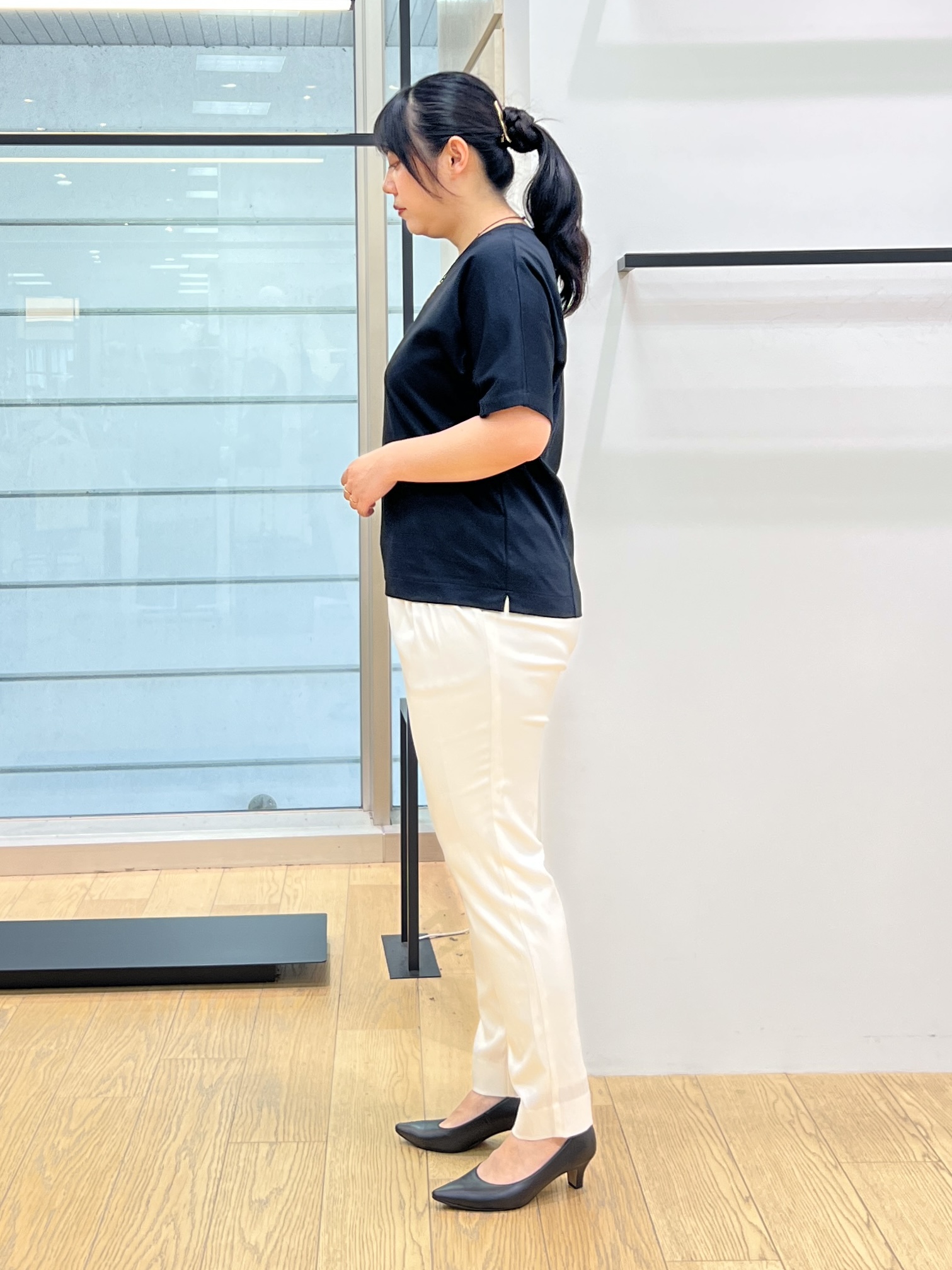 shimaさんの「INDIVI｜【接触冷感／2WAY】カシュクールリネンシャツ」を使ったコーディネート