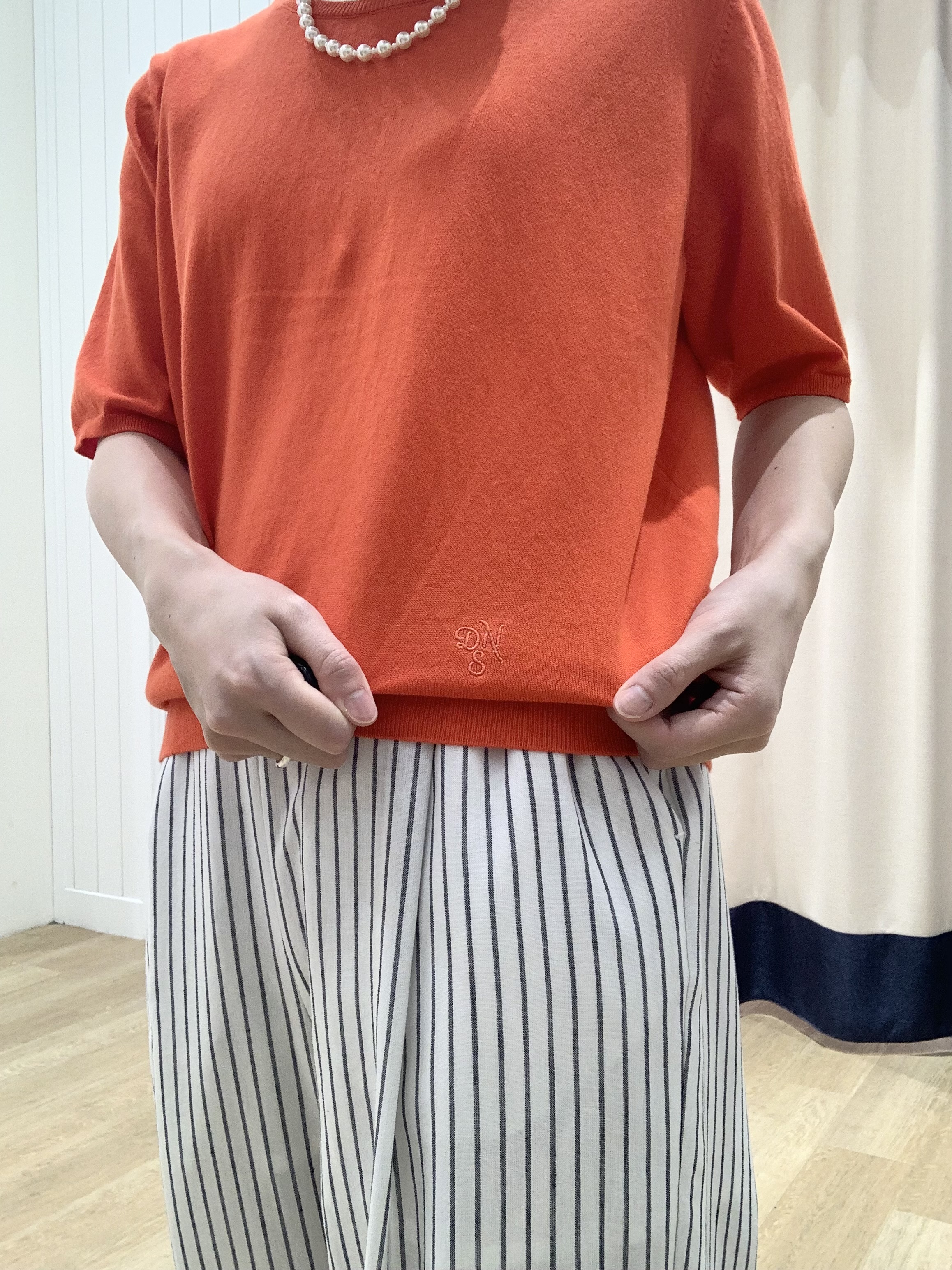 IMARIさんの「Dessin｜【9色展開/接触冷感/UVカット】ドライタッチサマーニットT」を使ったコーディネート