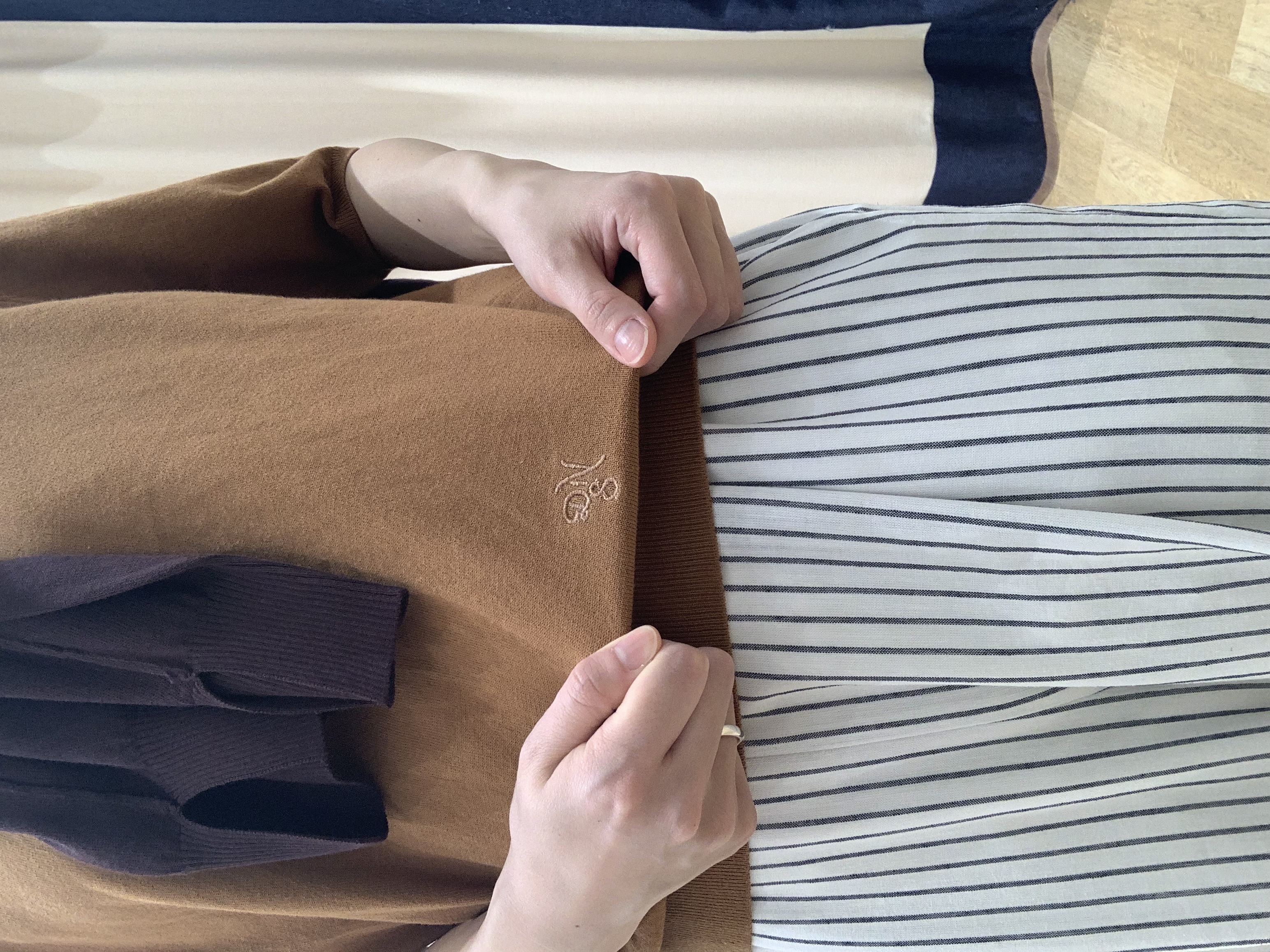 IMARIさんの「Dessin｜【9色展開/接触冷感/UVカット】ドライタッチサマーニットT」を使ったコーディネート