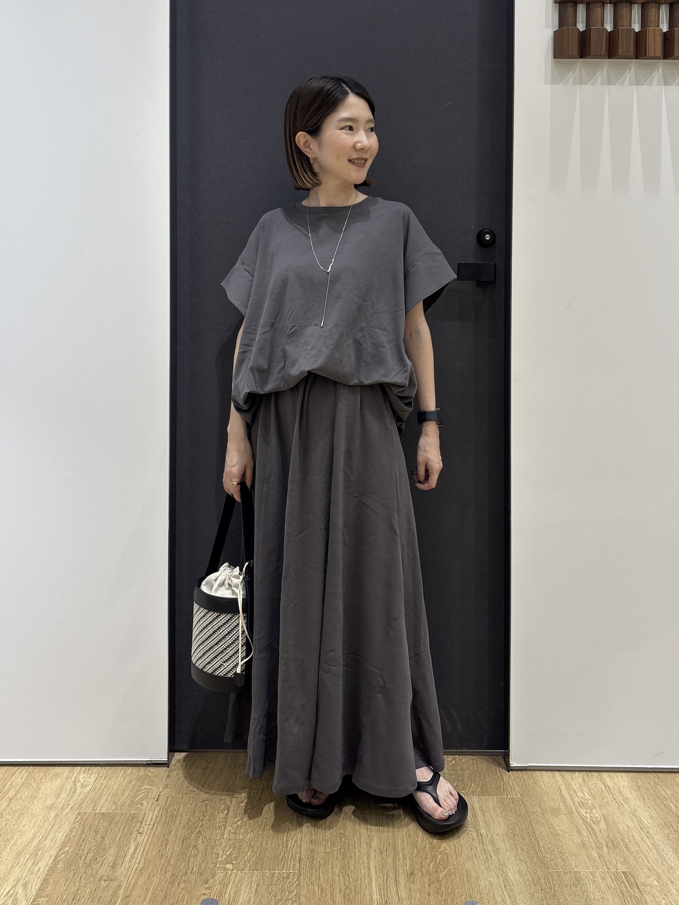 risaさんの「Dessin｜【2点セット/汗シミ防止】ミニ裏毛セットアップ」を使ったコーディネート