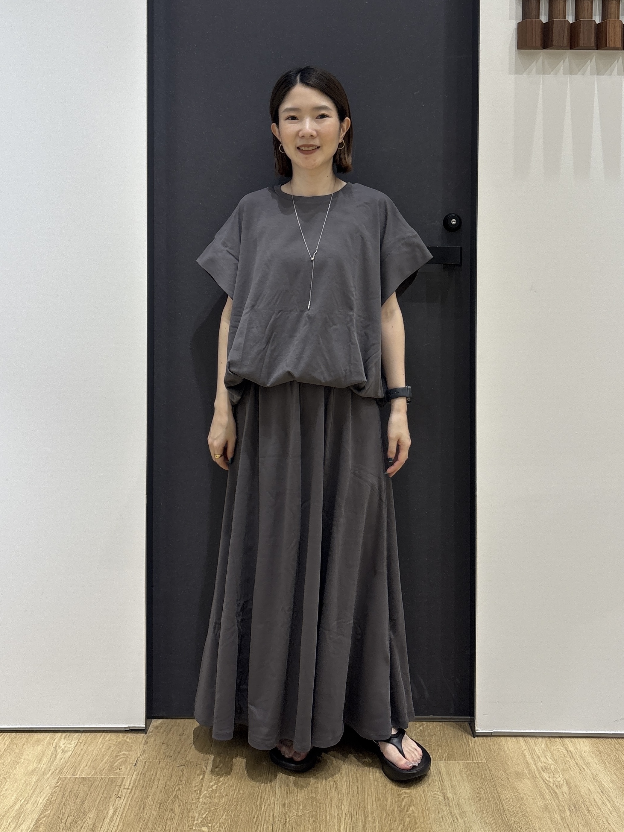 risaさんの「Dessin｜【2点セット/汗シミ防止】ミニ裏毛セットアップ」を使ったコーディネート
