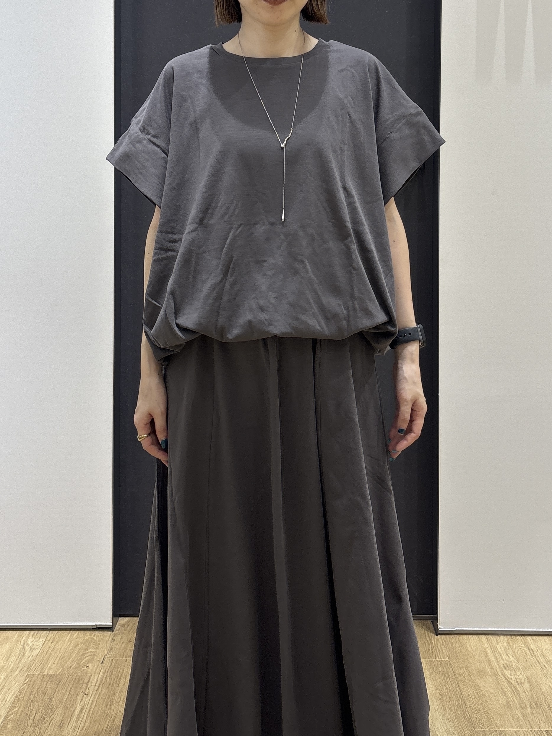 risaさんの「Dessin｜【2点セット/汗シミ防止】ミニ裏毛セットアップ」を使ったコーディネート