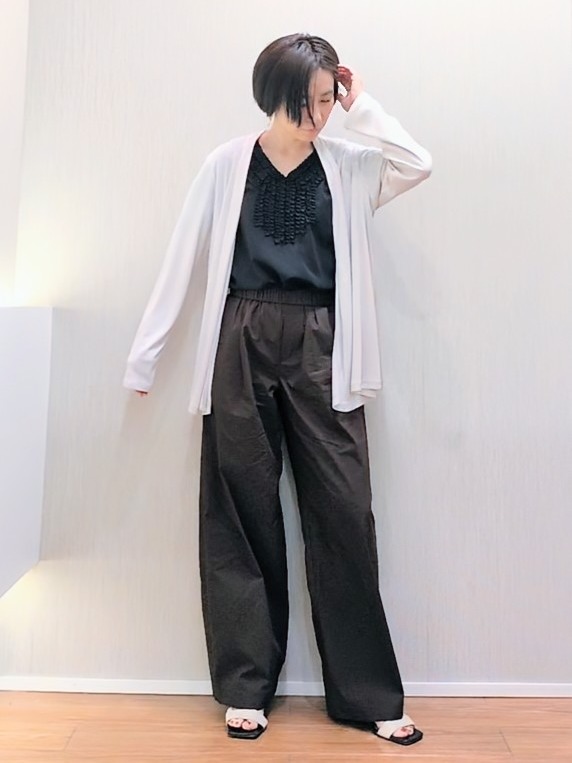 ミズタさんの「UNTITLED｜【接触冷感/UVカット/遮熱機能】フライスジャージカーディガン」を使ったコーディネート