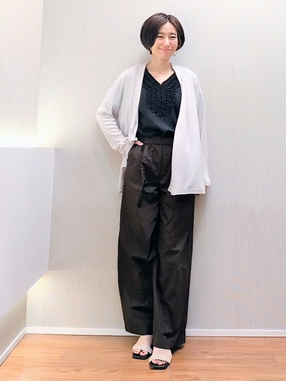 ミズタさんの「UNTITLED｜【接触冷感/UVカット/遮熱機能】フライスジャージカーディガン」を使ったコーディネート