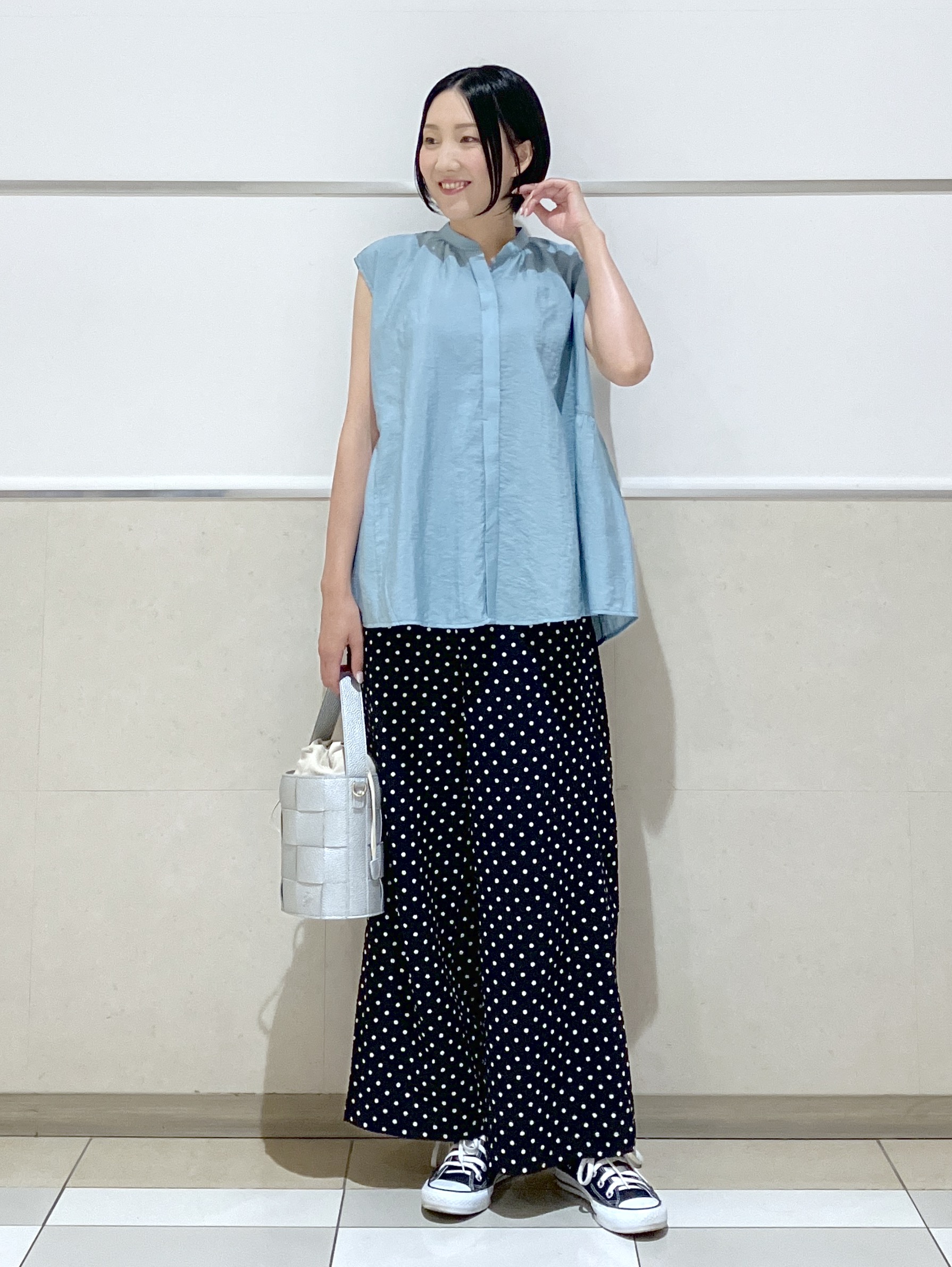 eriko さんの「Dessin｜ギャザーネック フレンチスリーブブラウス」を使ったコーディネート