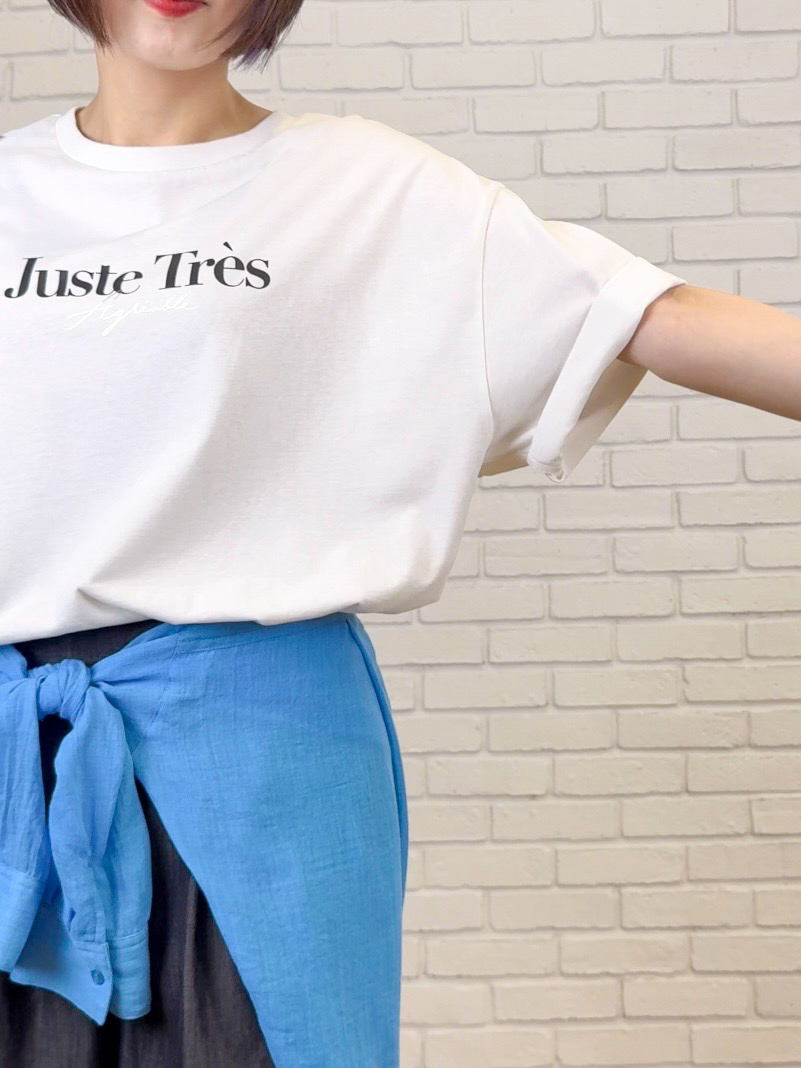 𝐜𝐡𝐢𝐤𝐚さんの「SHOO･LA･RUE｜【綿100％/S-LL/プチプラ】選べる3柄 プリントアソートTシャツ」を使ったコーディネート