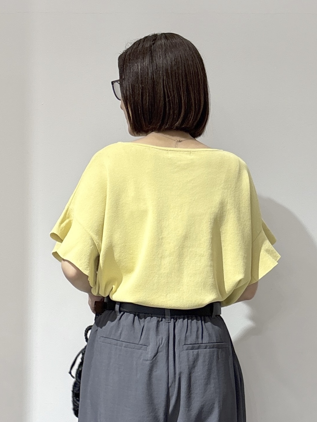 NAKAさんの「OPAQUE.CLIP｜【UV／遮熱性】フリルスリーブニット《7col／洗濯機OK》」を使ったコーディネート