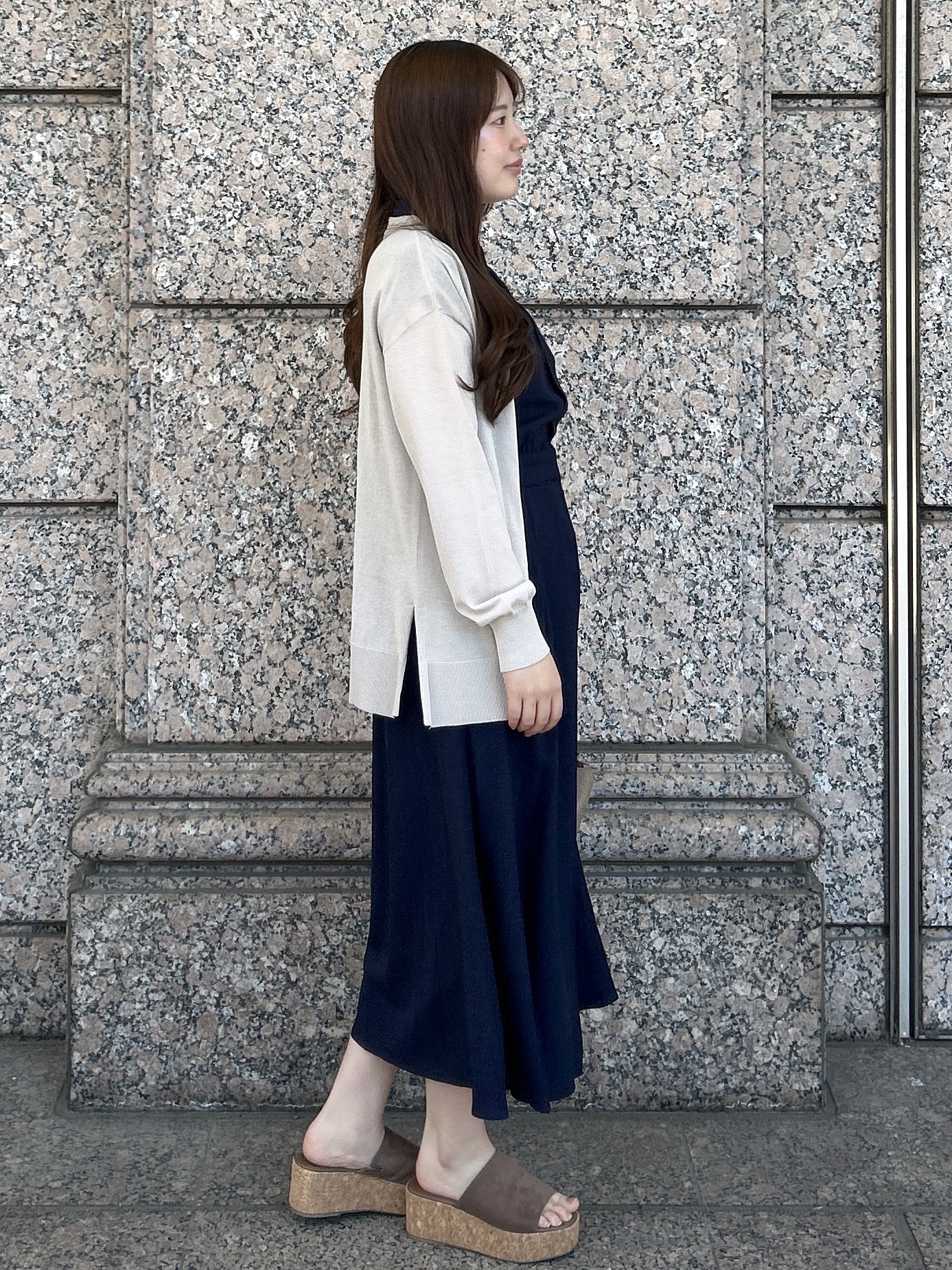 sayaさんの「OPAQUE.CLIP｜【接触冷感】ニットカーディガン《洗濯機OK／抗ピリング》」を使ったコーディネート
