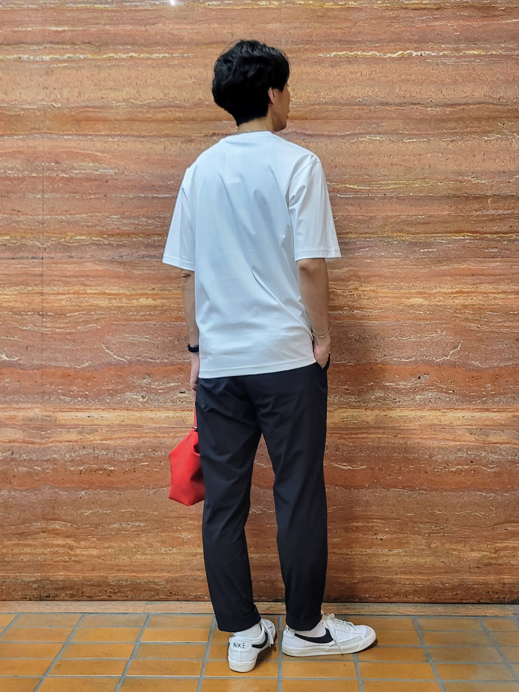 piroyaさんの「TAKEO KIKUCHI｜【BOWLER HAT LABEL】アイスクリアコットンボーラーハットウォーカー 半袖ポケT」を使ったコーディネート
