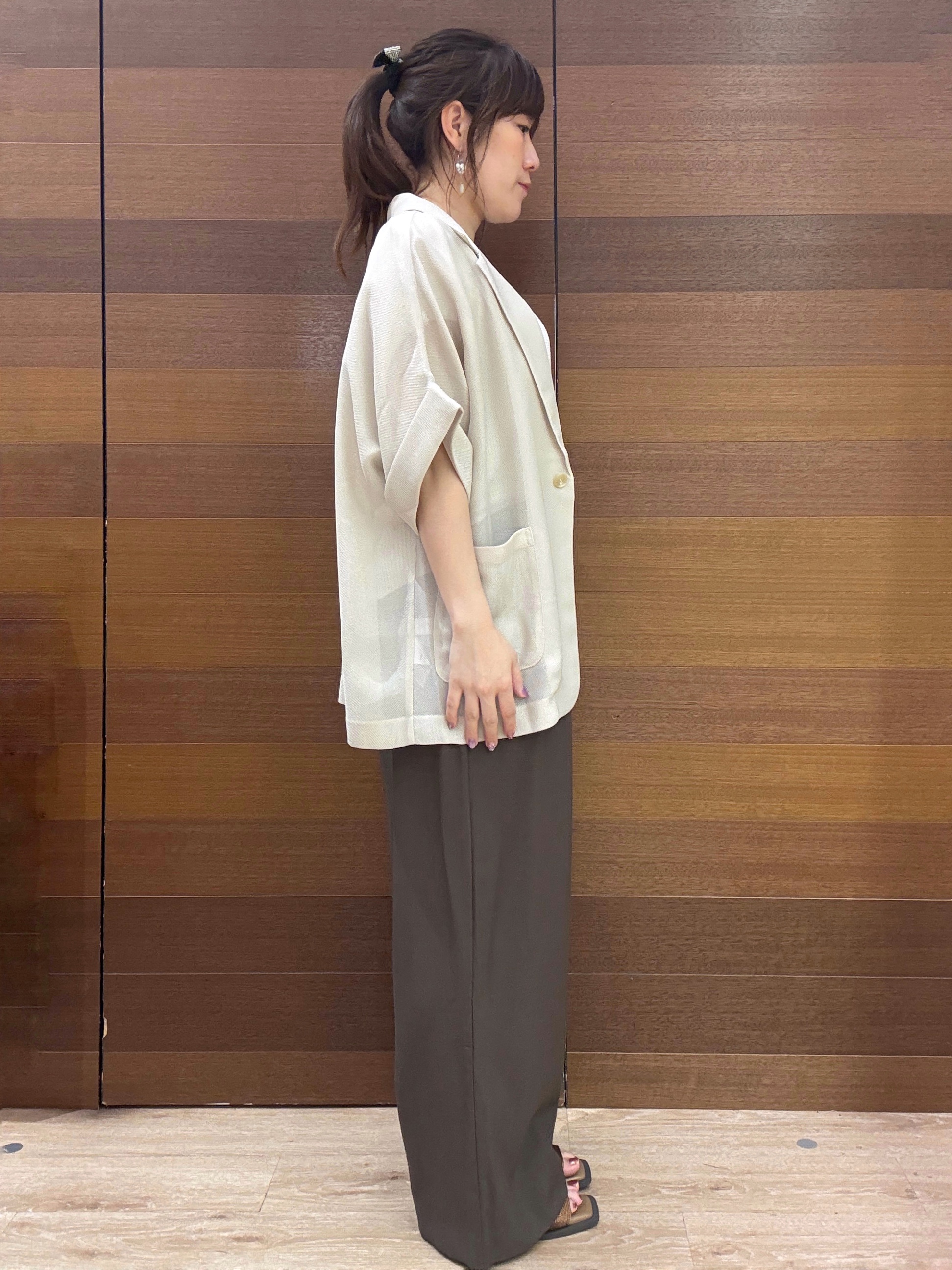 maichiさんの「OPAQUE.CLIP｜メッシュテーラードジャケット【洗濯機OK】」を使ったコーディネート