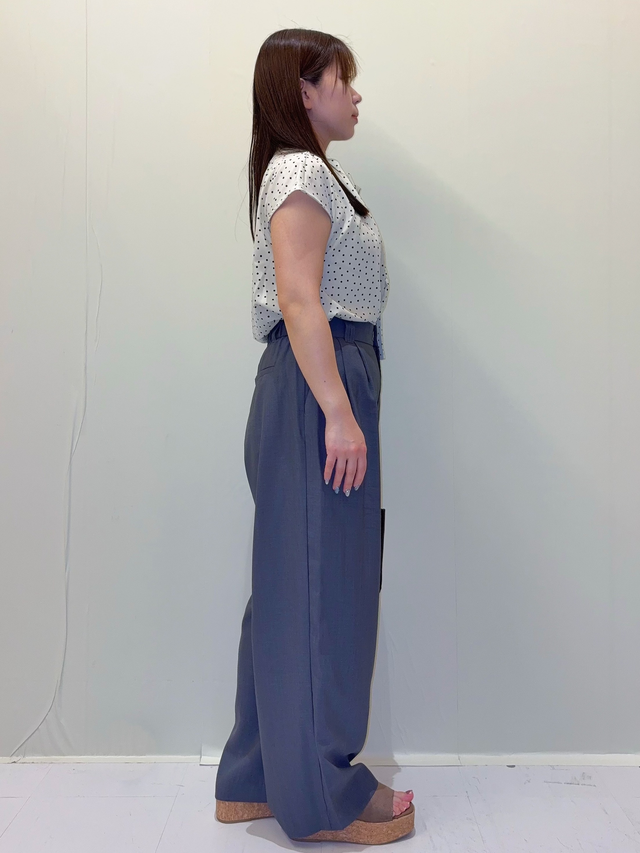 ayumiさんの「OPAQUE.CLIP｜ドットボウタイブラウス【洗濯機OK】」を使ったコーディネート