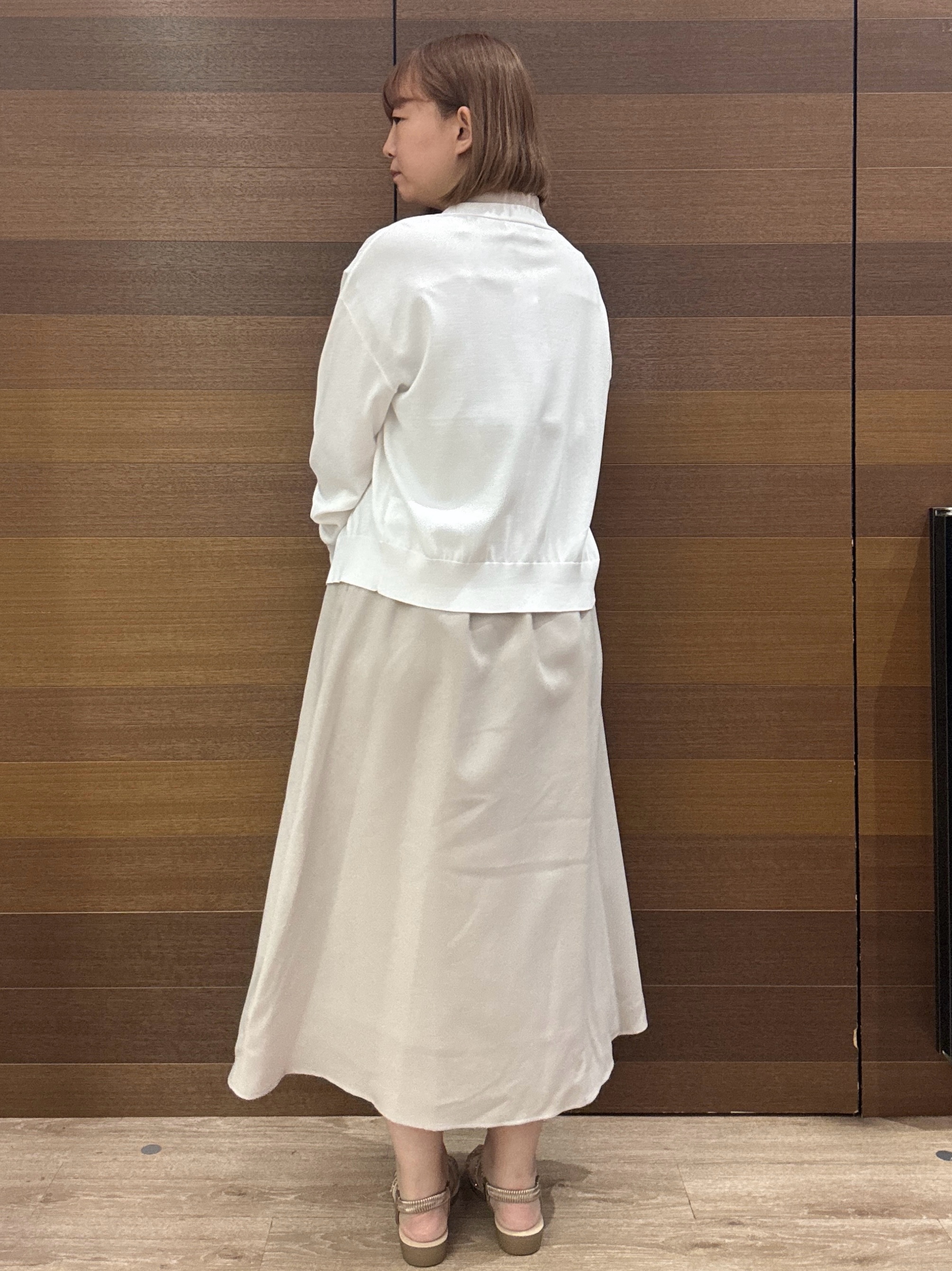 yumeさんの「OPAQUE.CLIP｜【接触冷感／吸水速乾】フレンチスリーブシャツワンピース《イージーアイロン／洗濯機OK》」を使ったコーディネート