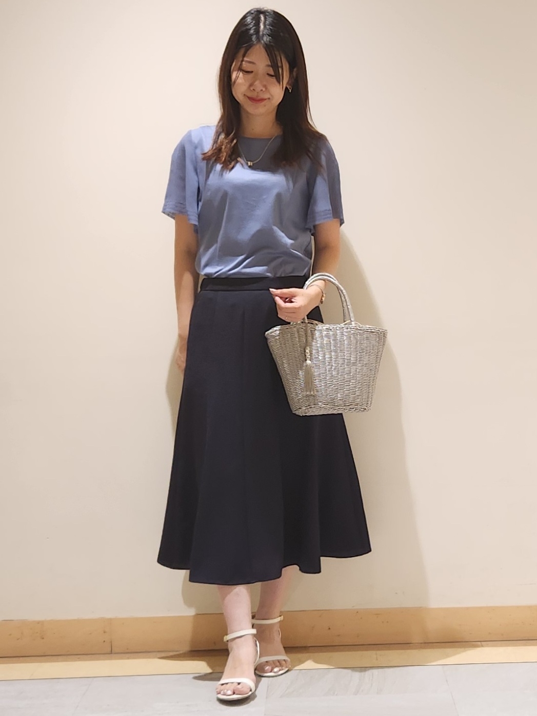 yukaさんの「COUP DE CHANCE｜【手洗い可】フレアスリーブカットソー」を使ったコーディネート