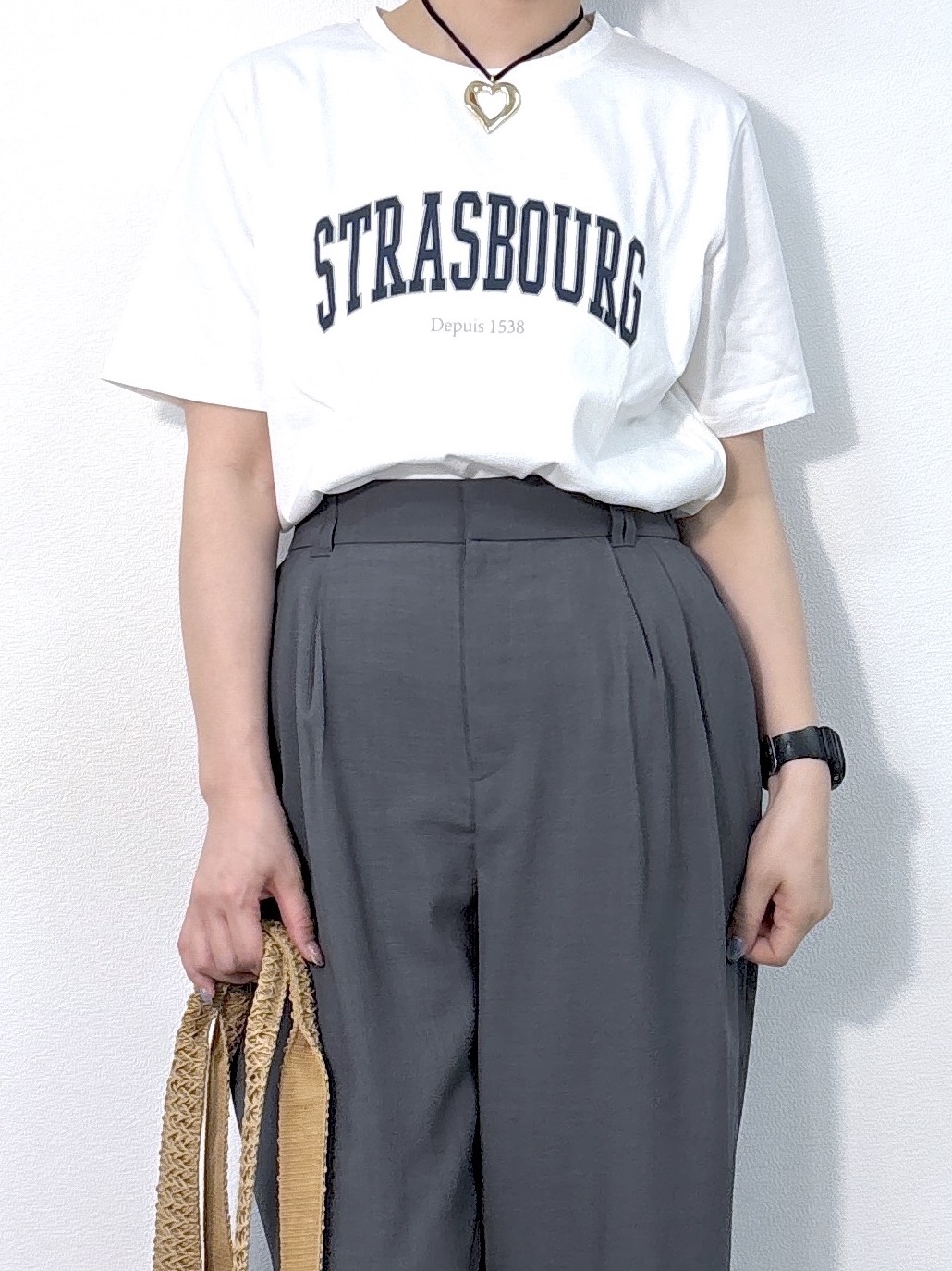 misaさんの「OPAQUE.CLIP｜アソートロゴTシャツ【洗濯機OK】」を使ったコーディネート