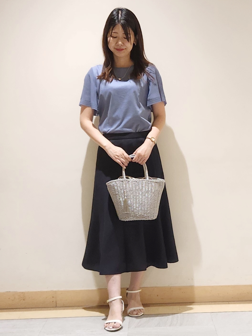 yukaさんの「COUP DE CHANCE｜【手洗い可】フレアスリーブカットソー」を使ったコーディネート